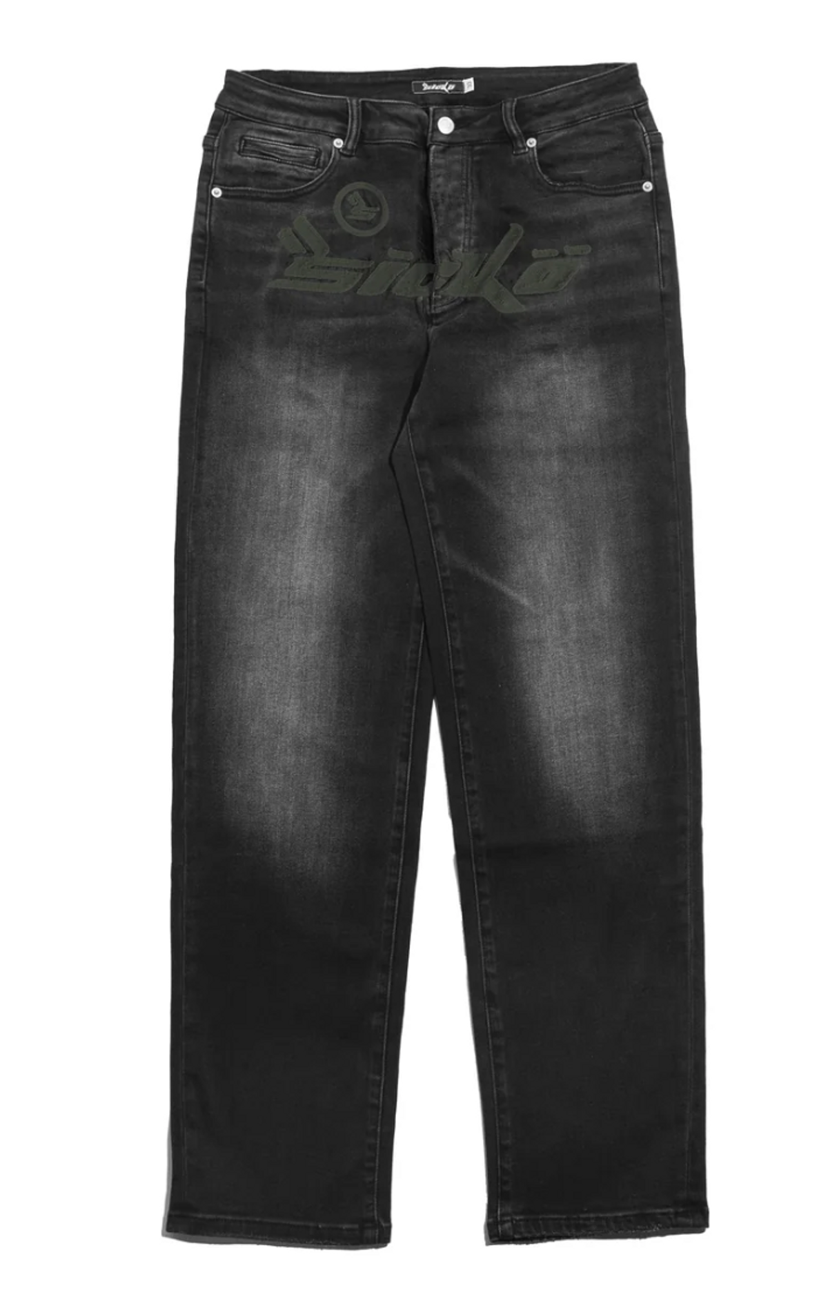Sicko Cut and Sew Black Washed Denim Jeans