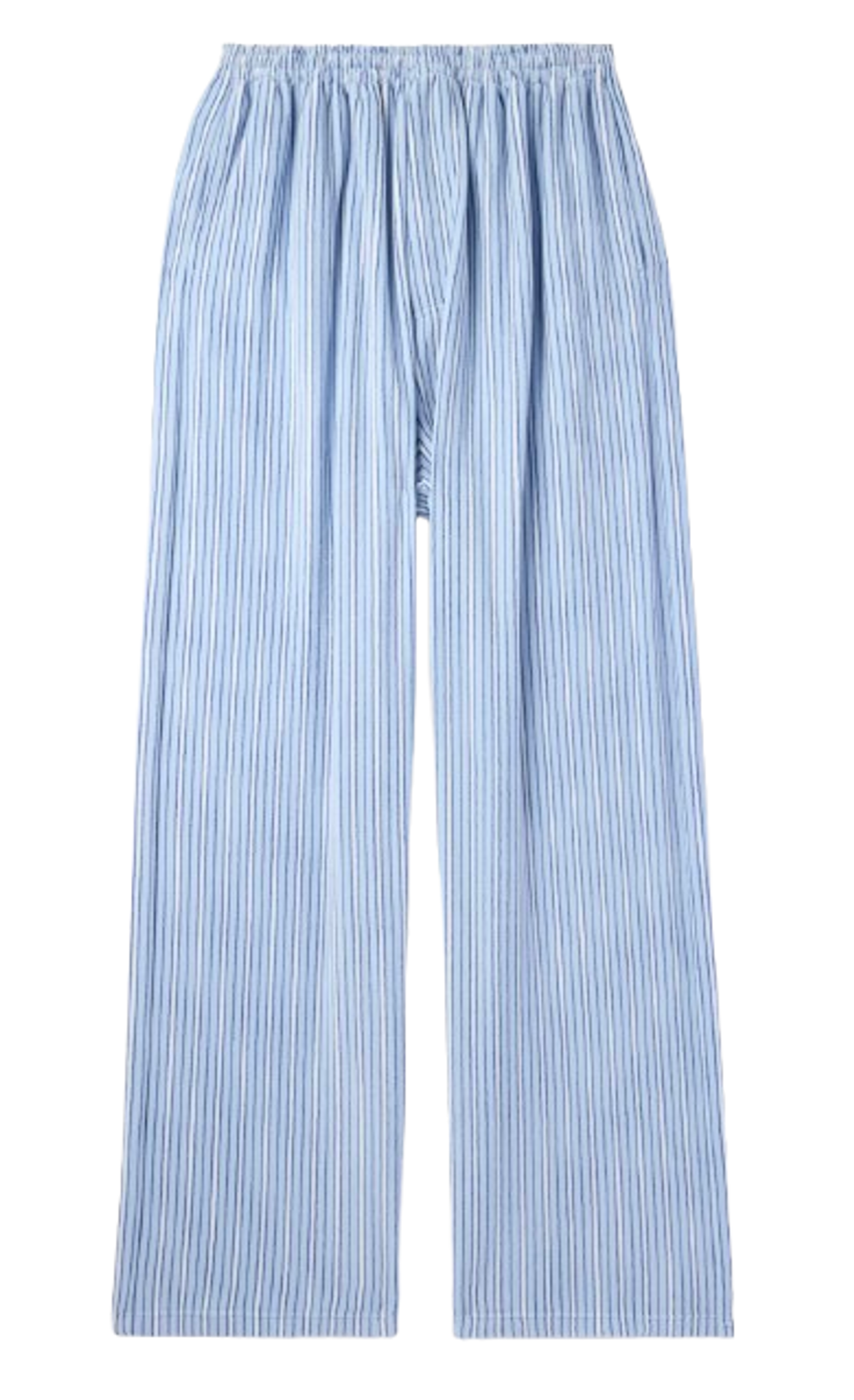 Balenciaga Wide-Leg Striped Fleece Drawstring Pyjama Trousers