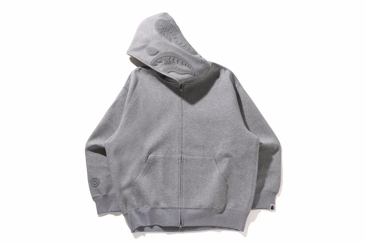 Bape Line Camo Interlock Relaxed Fit Shark Full Zip Hoodie