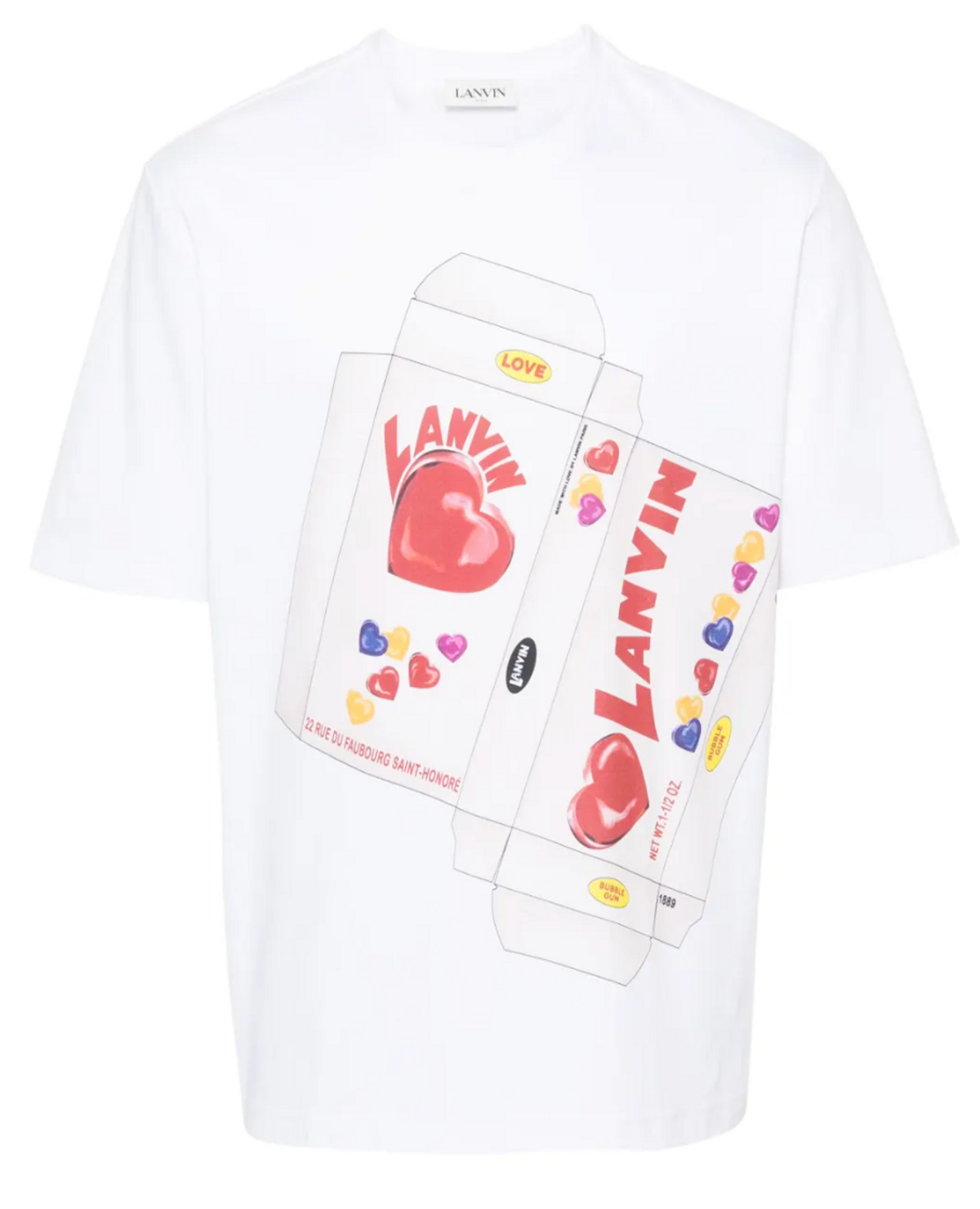 Lanvin Candy-print Cotton T-shirt In White