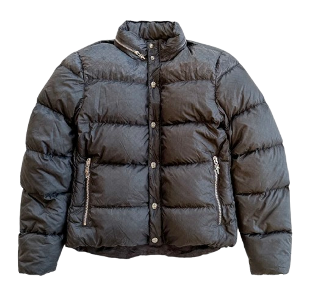 Chrome Hearts Black Cross Jacquard Puffer Jacket