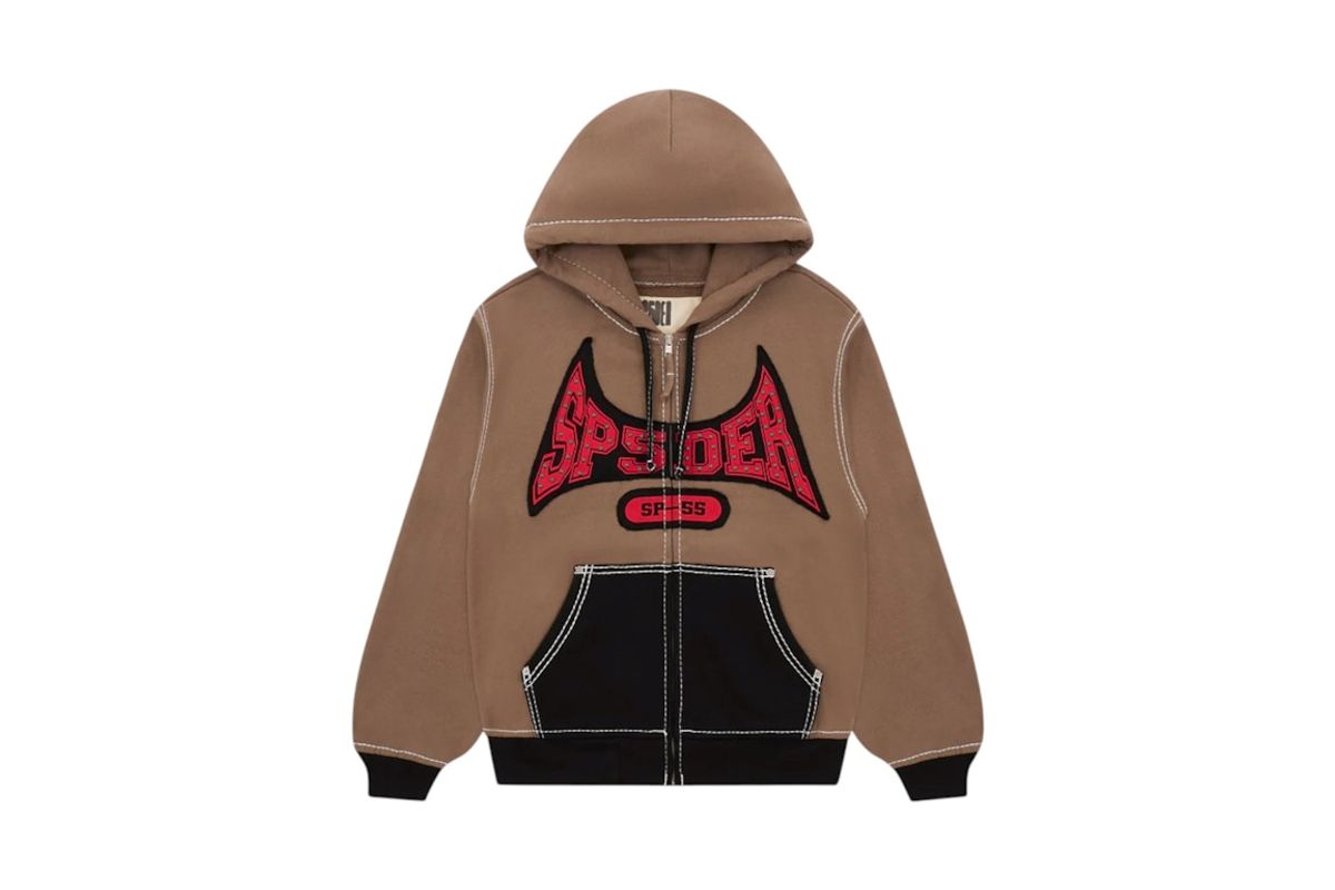 Spider Worldwide T&f Zip Hoodie Brown
