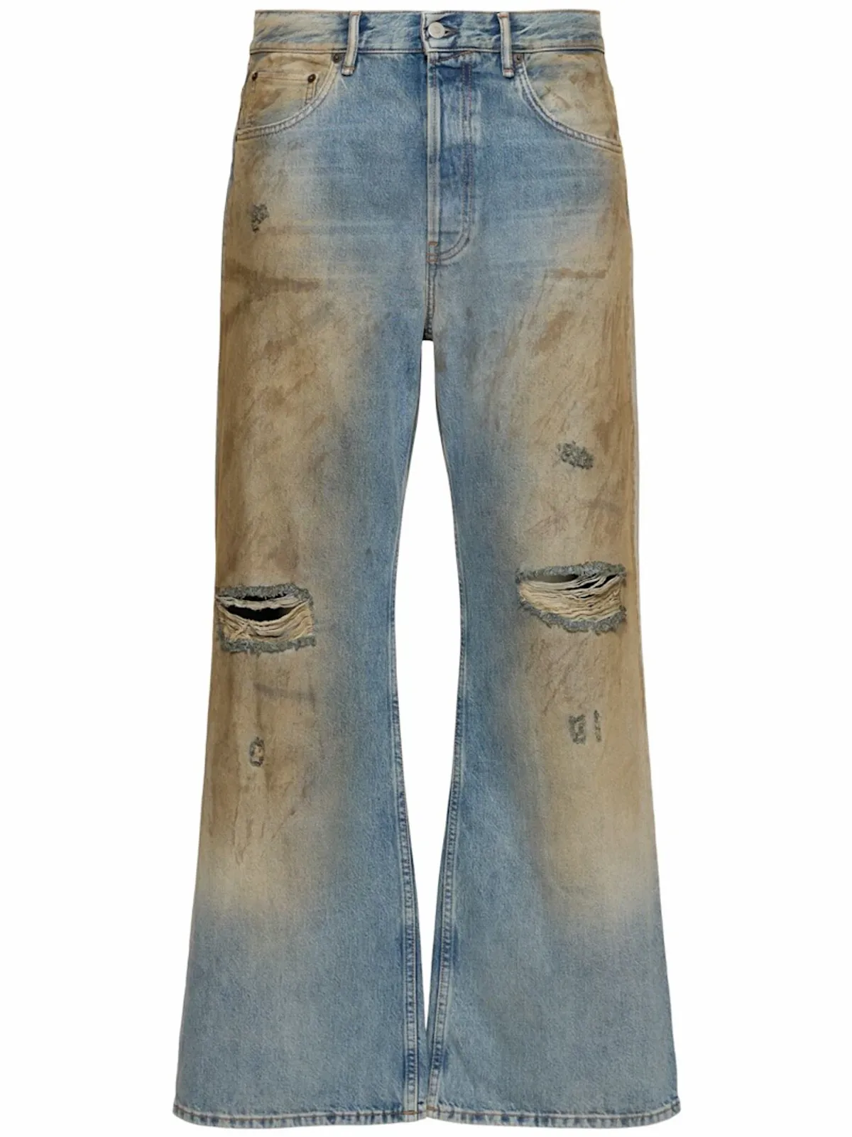 Acne Studios Distressed Loose-fit Jeans In Blue