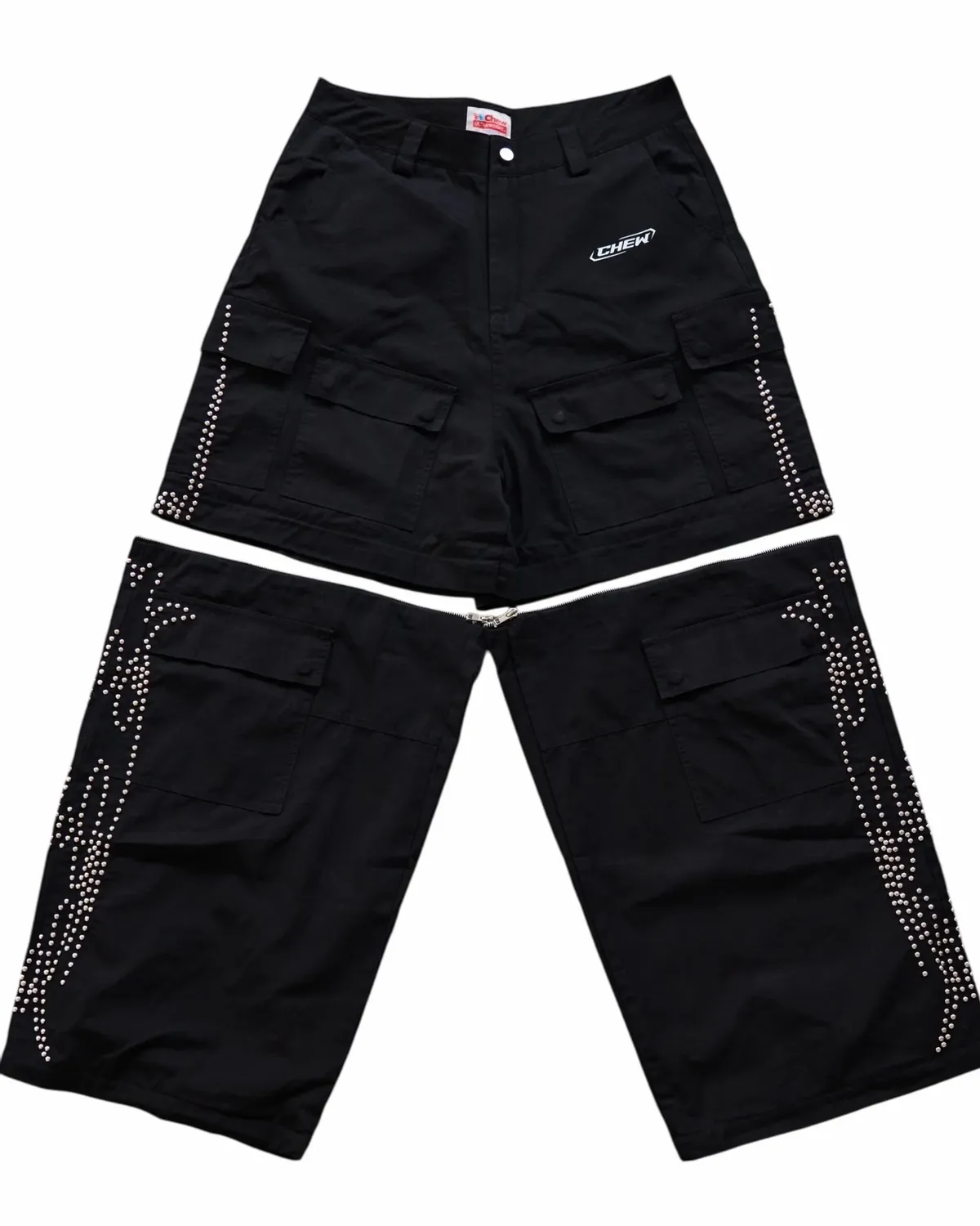 Chew Forever Studded Convertible Black Pants