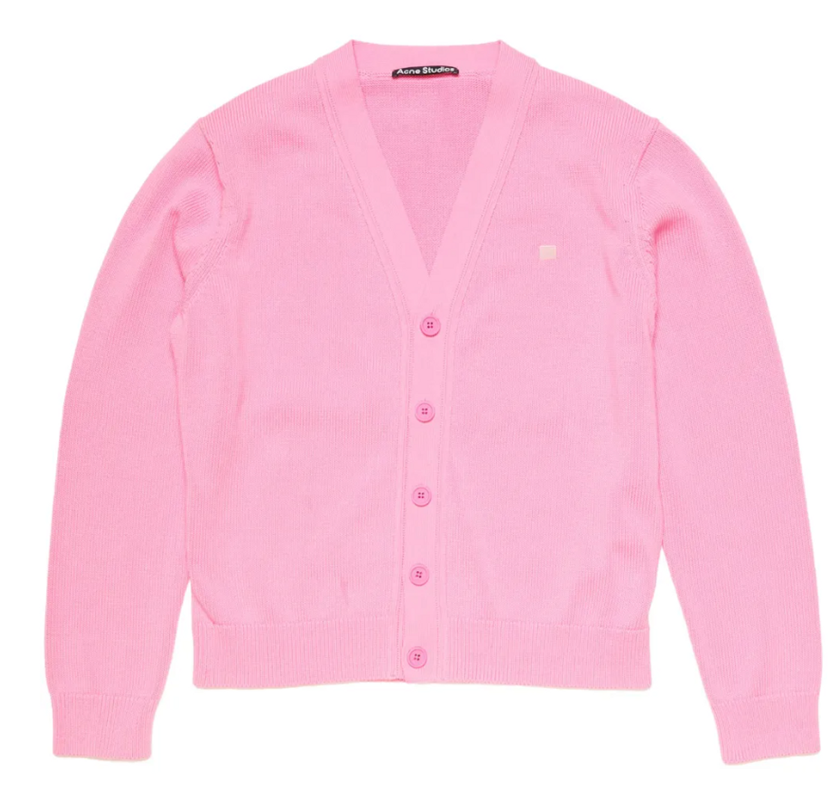 Acne Studios Cardigan V-neckline In Drm Cameo Pink