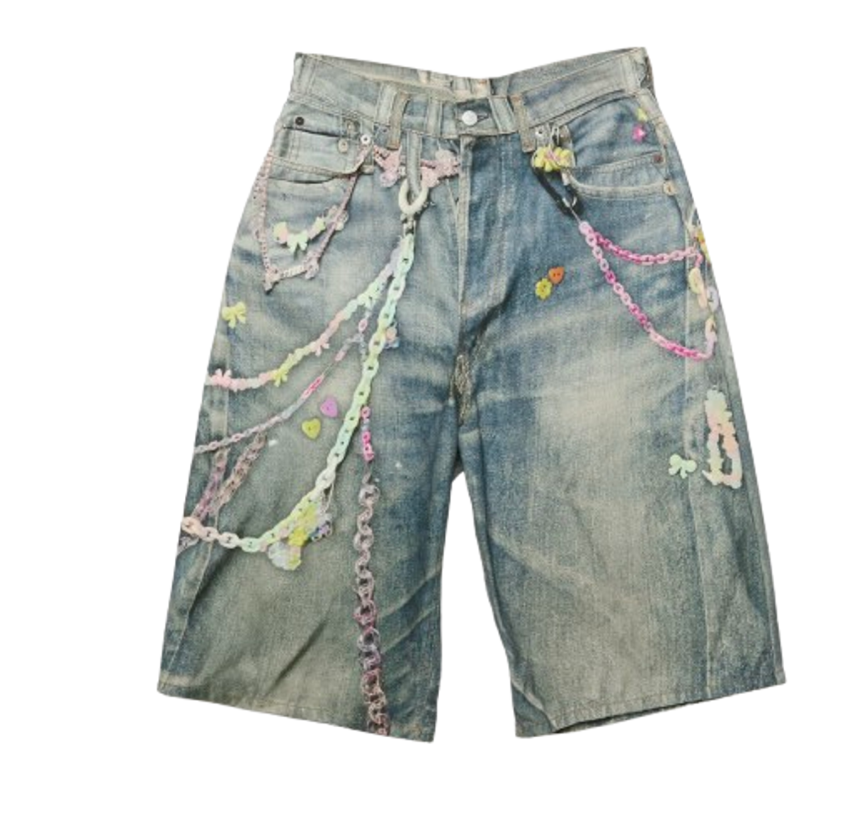 Acne Studios Blue Loose Fit Denim Shorts