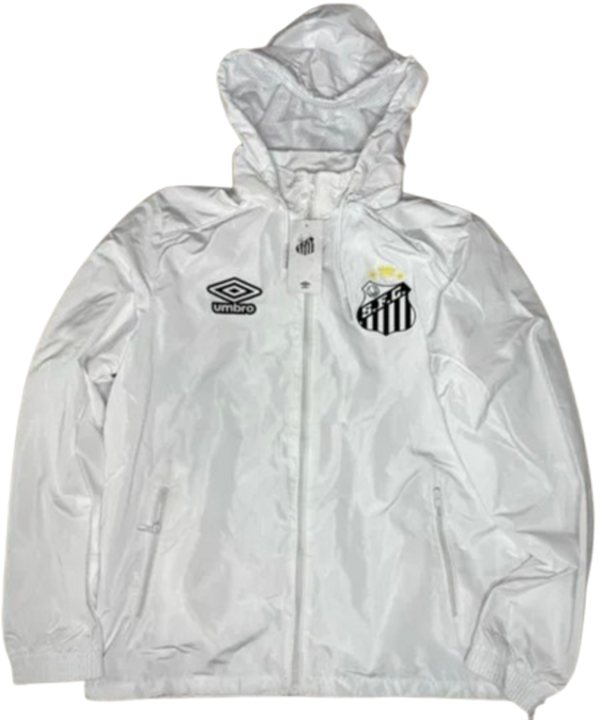 Umbro Santos FC Windbreaker White Jacket | WHAT'S ON THE STAR?