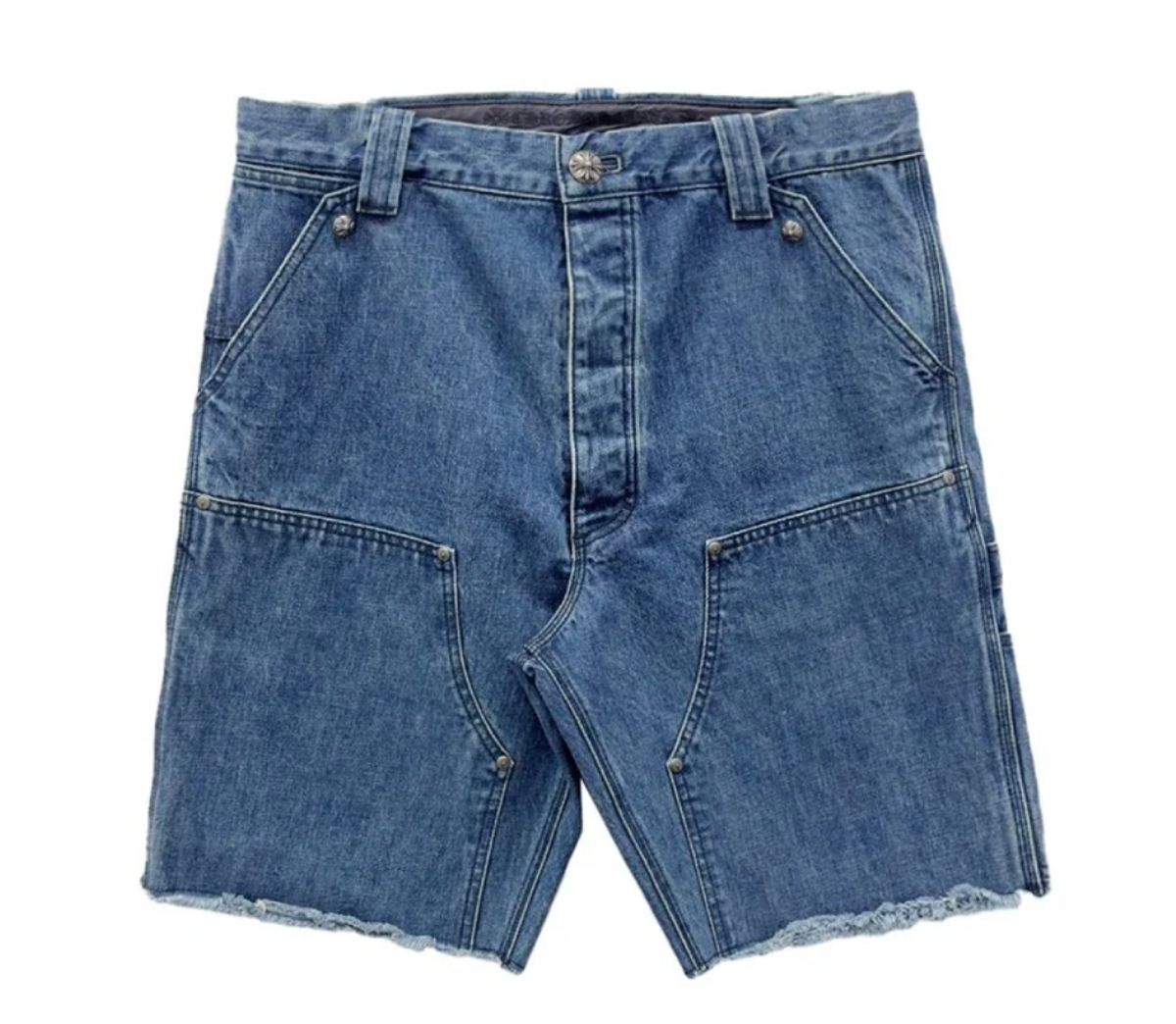 Chrome Hearts Light Wash Denim Carpenter Shorts