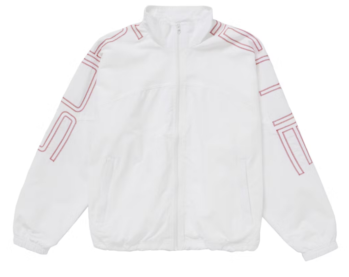 Supreme Spellout Embroidered Track Jacket (SS25) | WHAT'S ON THE STAR?