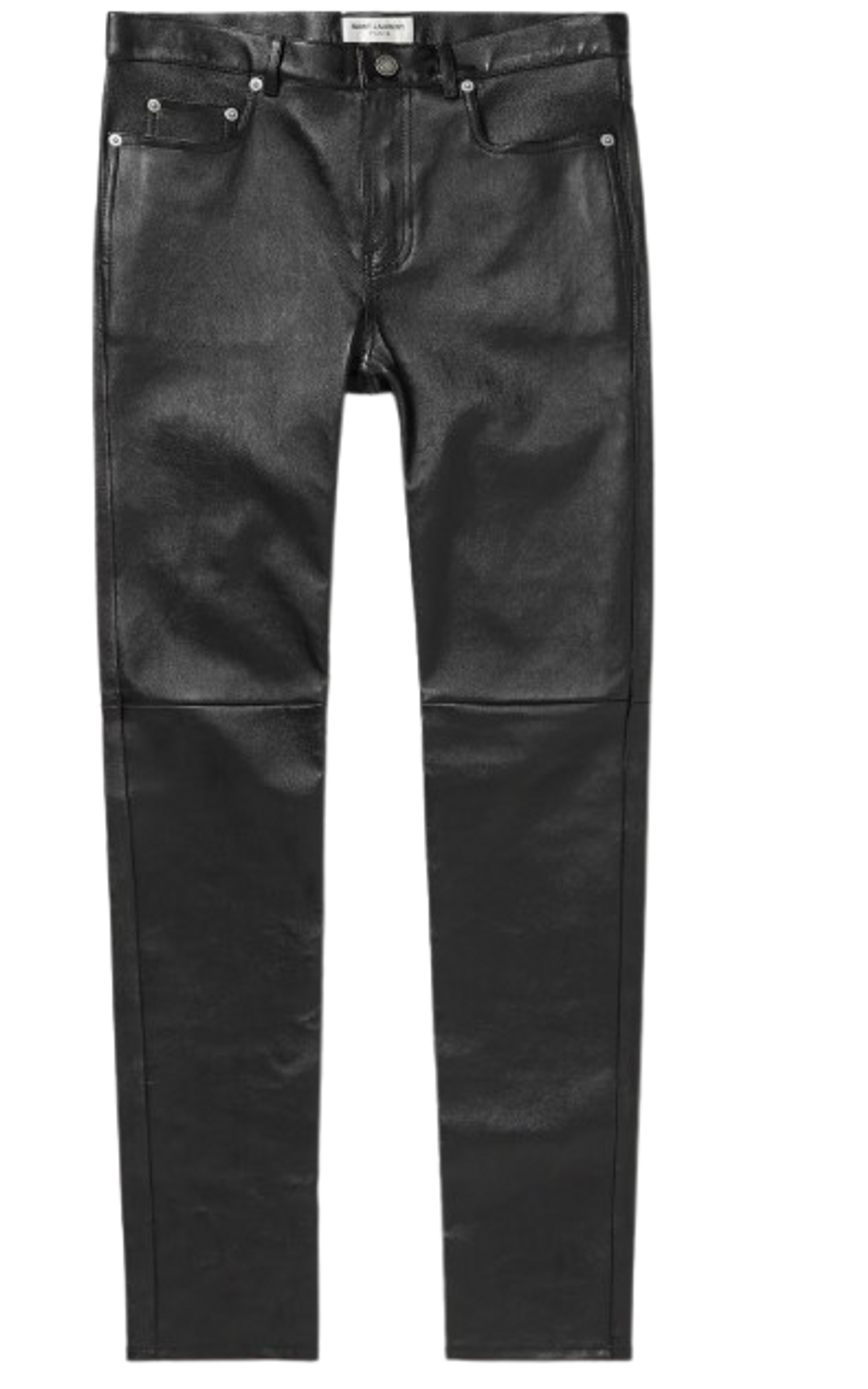 Saint Laurent Skinny-fit Leather Trousers In Black