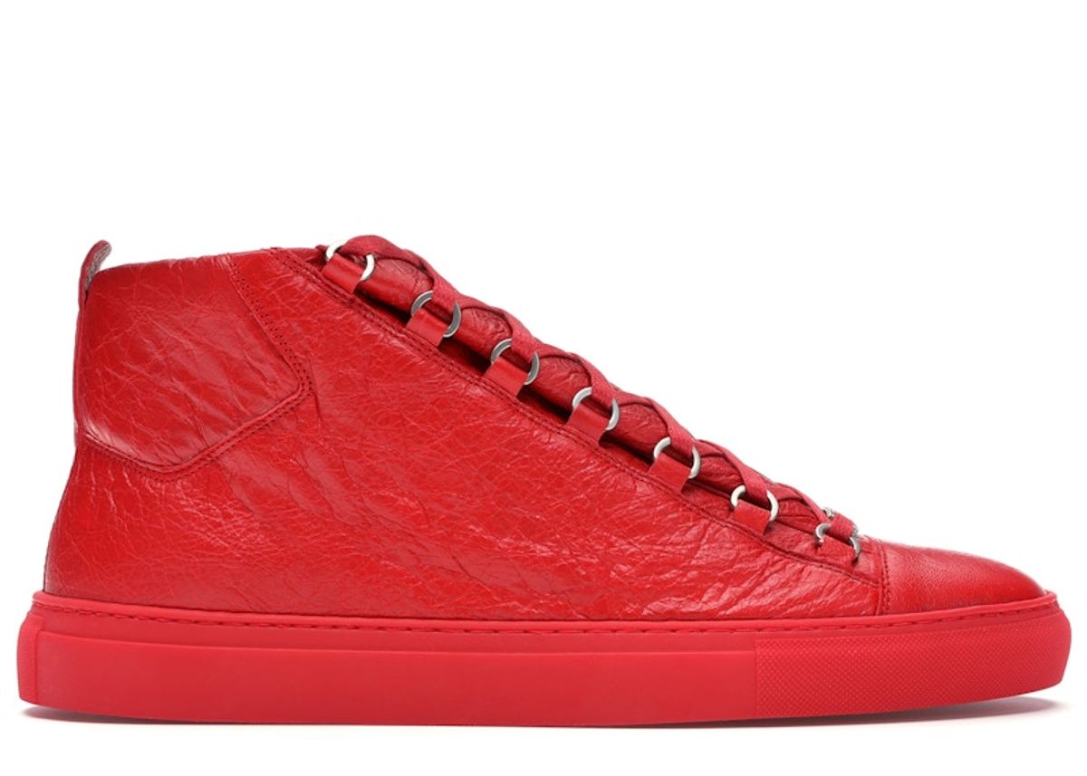Balenciaga Arena High Sneakers In Red