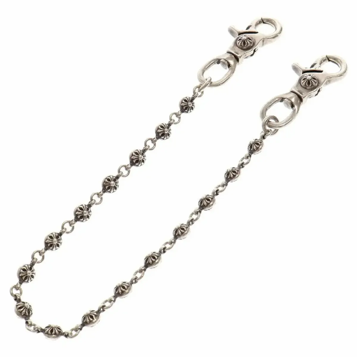 Chrome Hearts 2 Clip Cross Ball Wallet Chain
