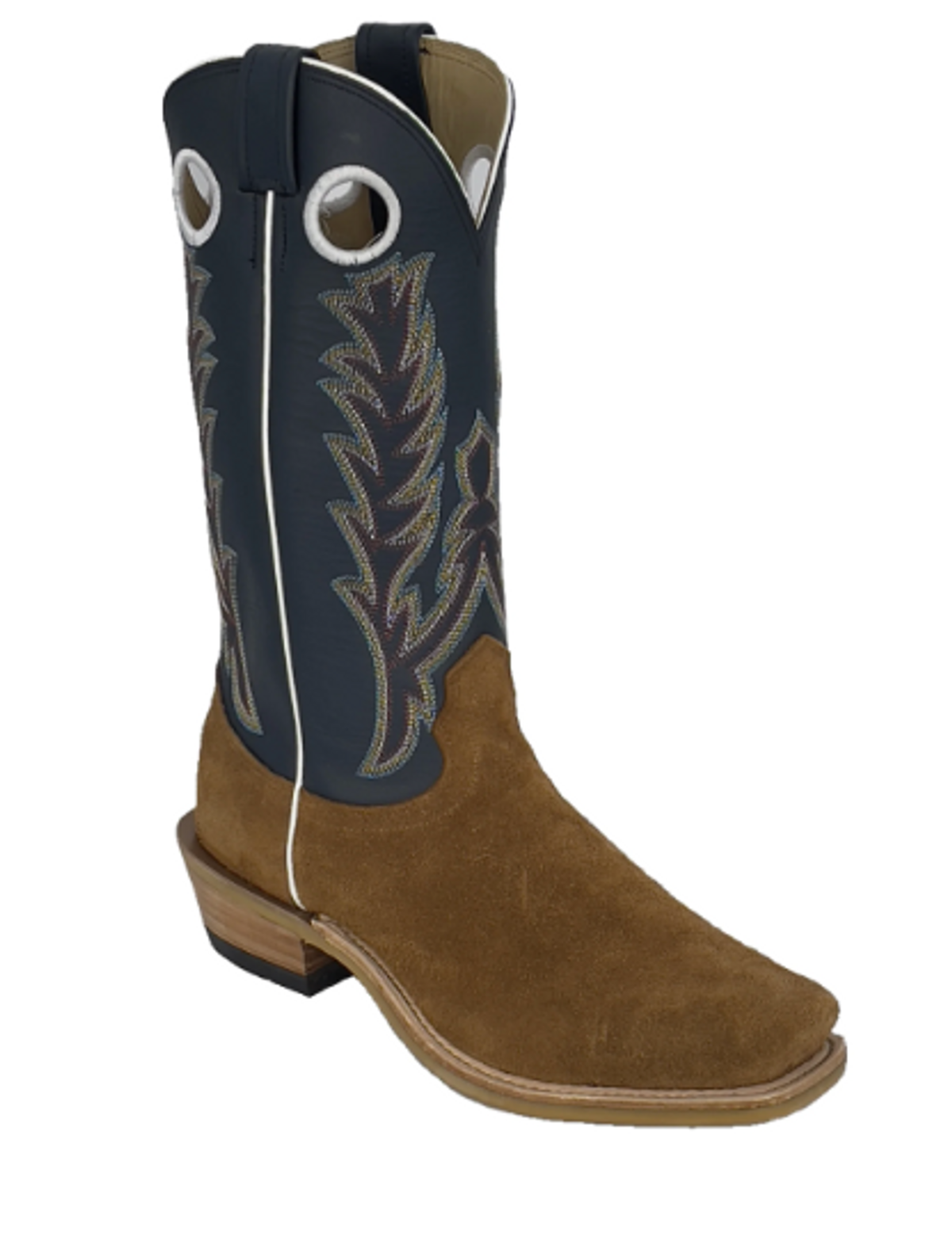 Fenoglio Boot Company Cognac Floater Roughout w/ Blue Bios