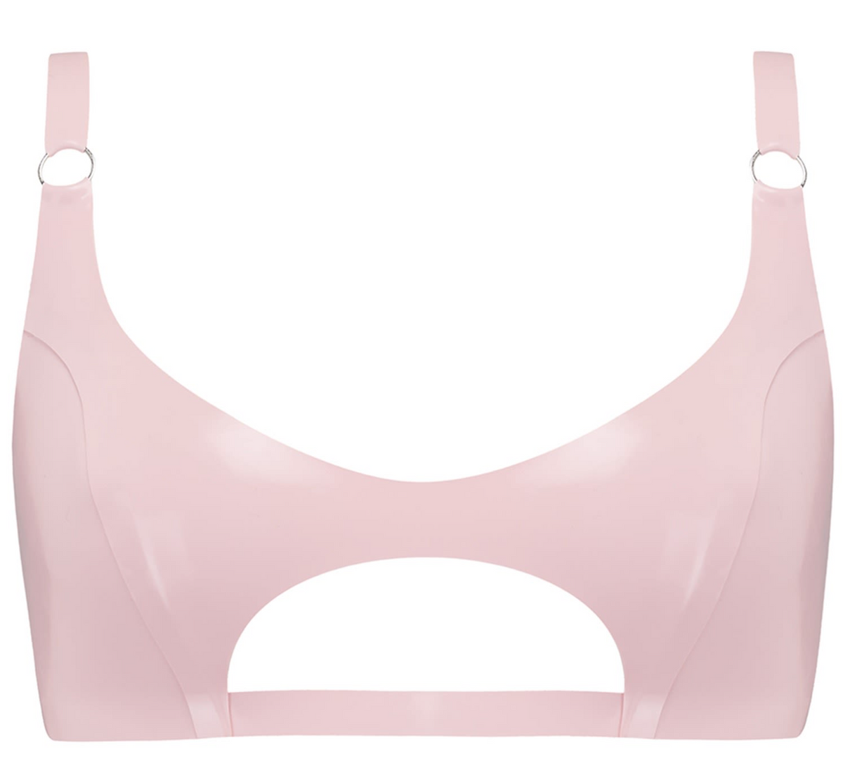 Elissa Poppy Purple Latex Cut Out Bralette Pink