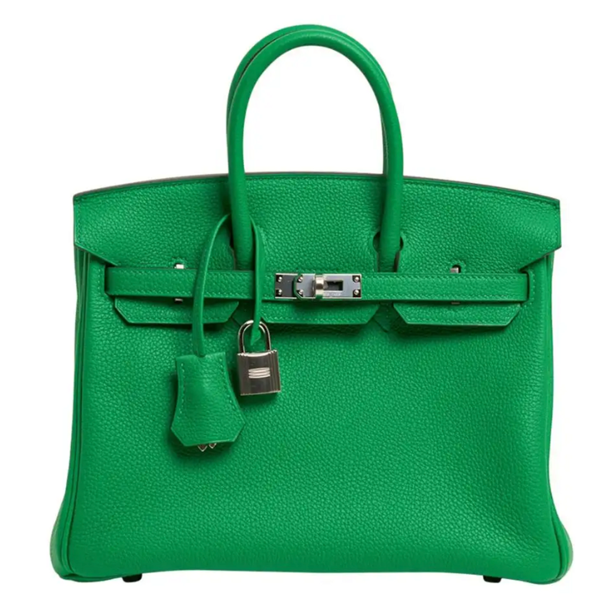 Hermes Birkin 25 Bamboo Verso / Caramel Togo Leather Palladium Hardware