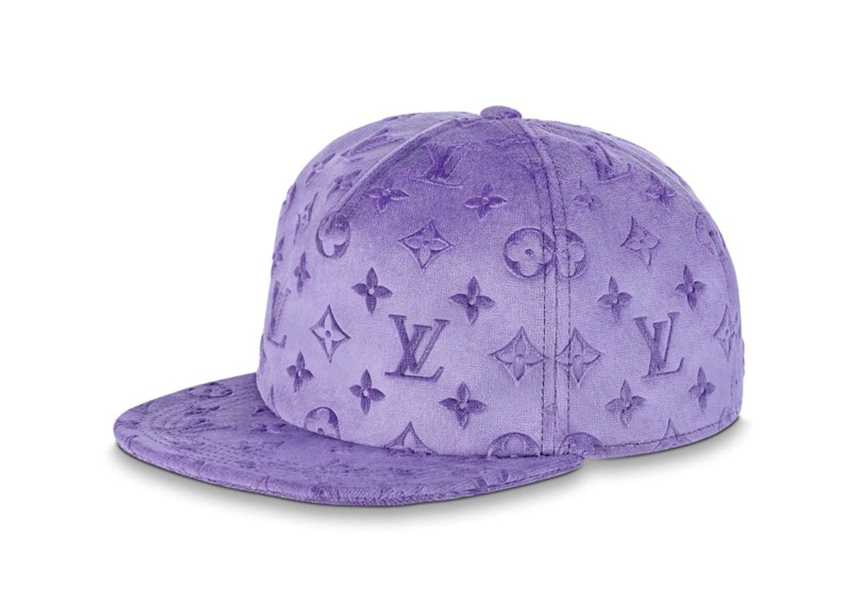 Louis Vuitton Monogram Velvet Cap In Purple