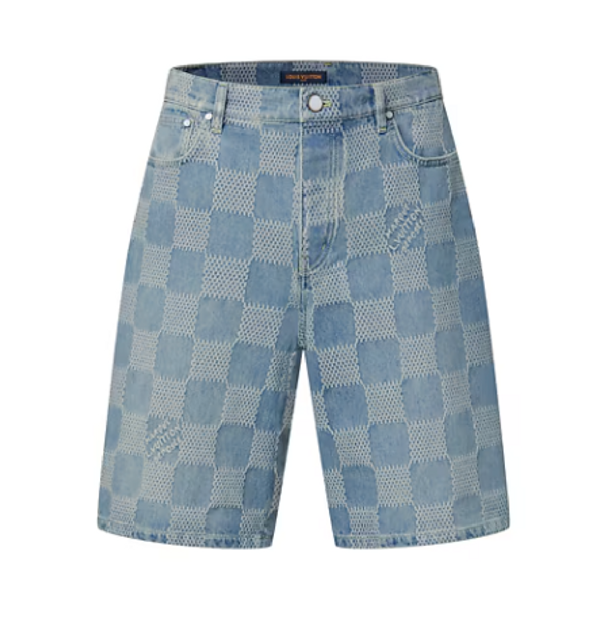 Louis Vuitton Damier 3D Light Denim Shorts