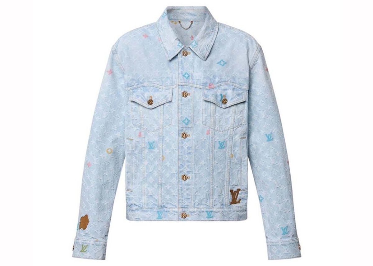 Louis Vuitton × Tyler The Creator Merch Monogram Denim Jacket In Washed Indigo