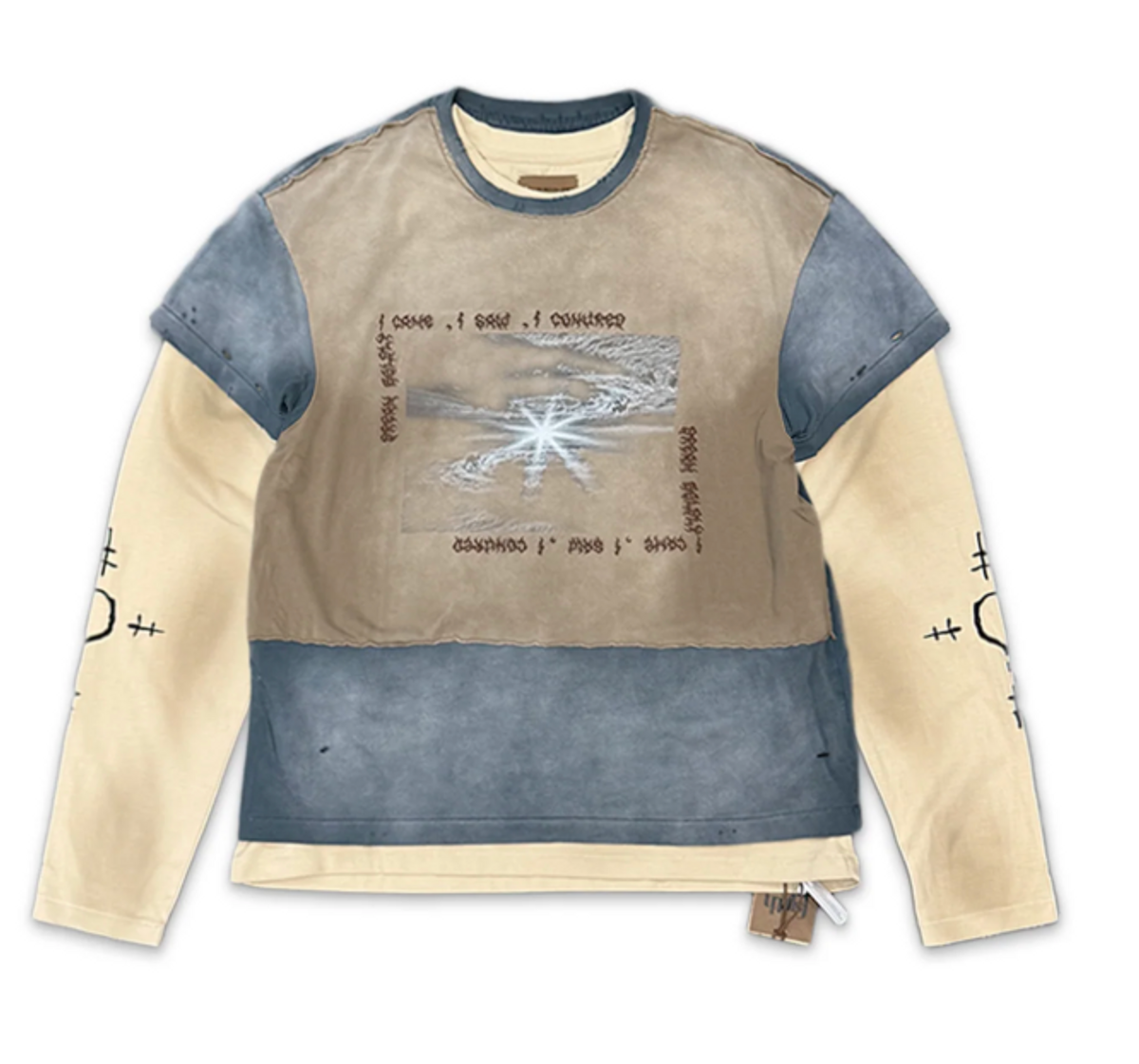 Birth Of Royal Child Three-Piece Distressed & Stained Long-Sleeve