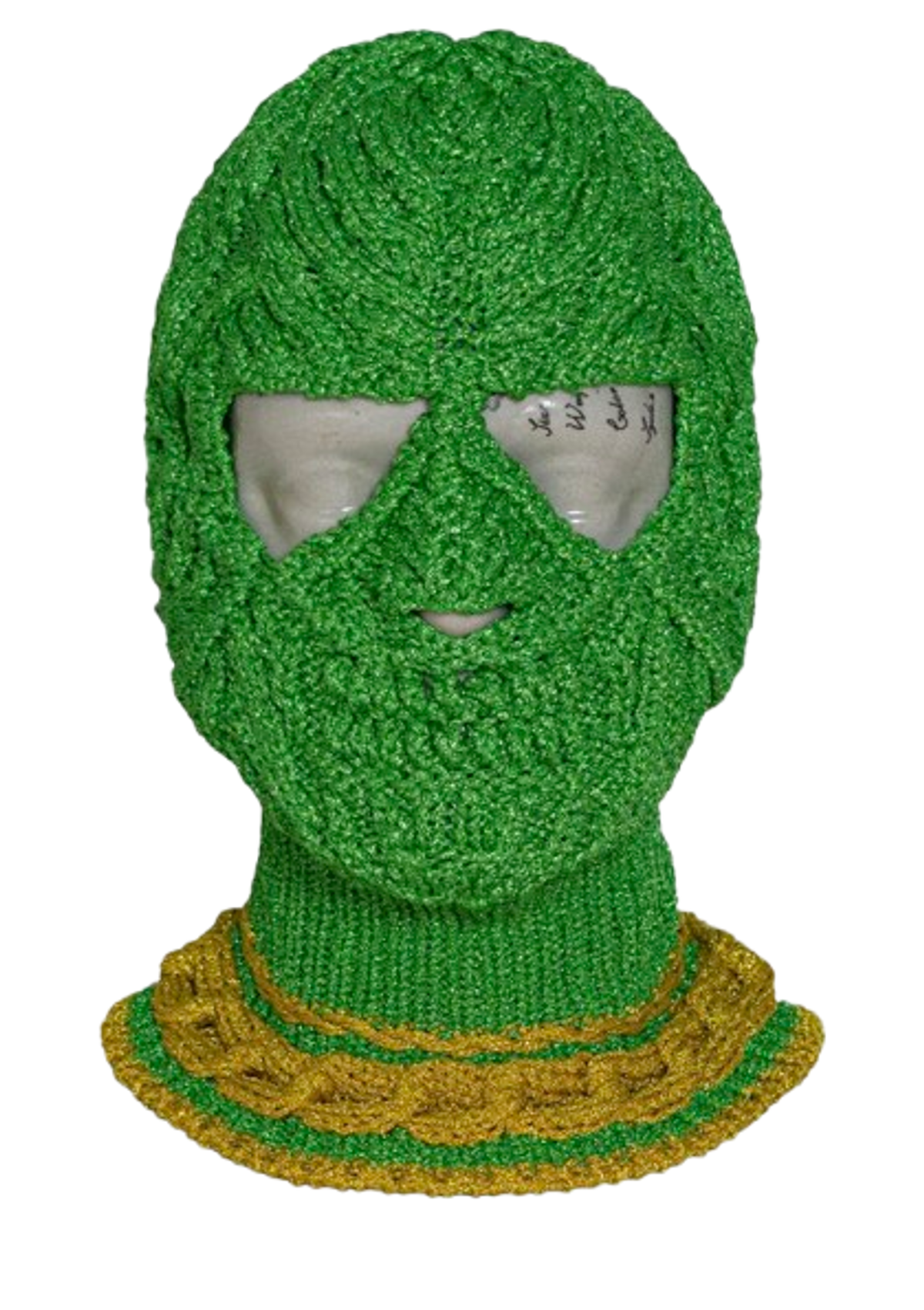 Mannahatta NYC Glitter Skull Knit Beanie Green