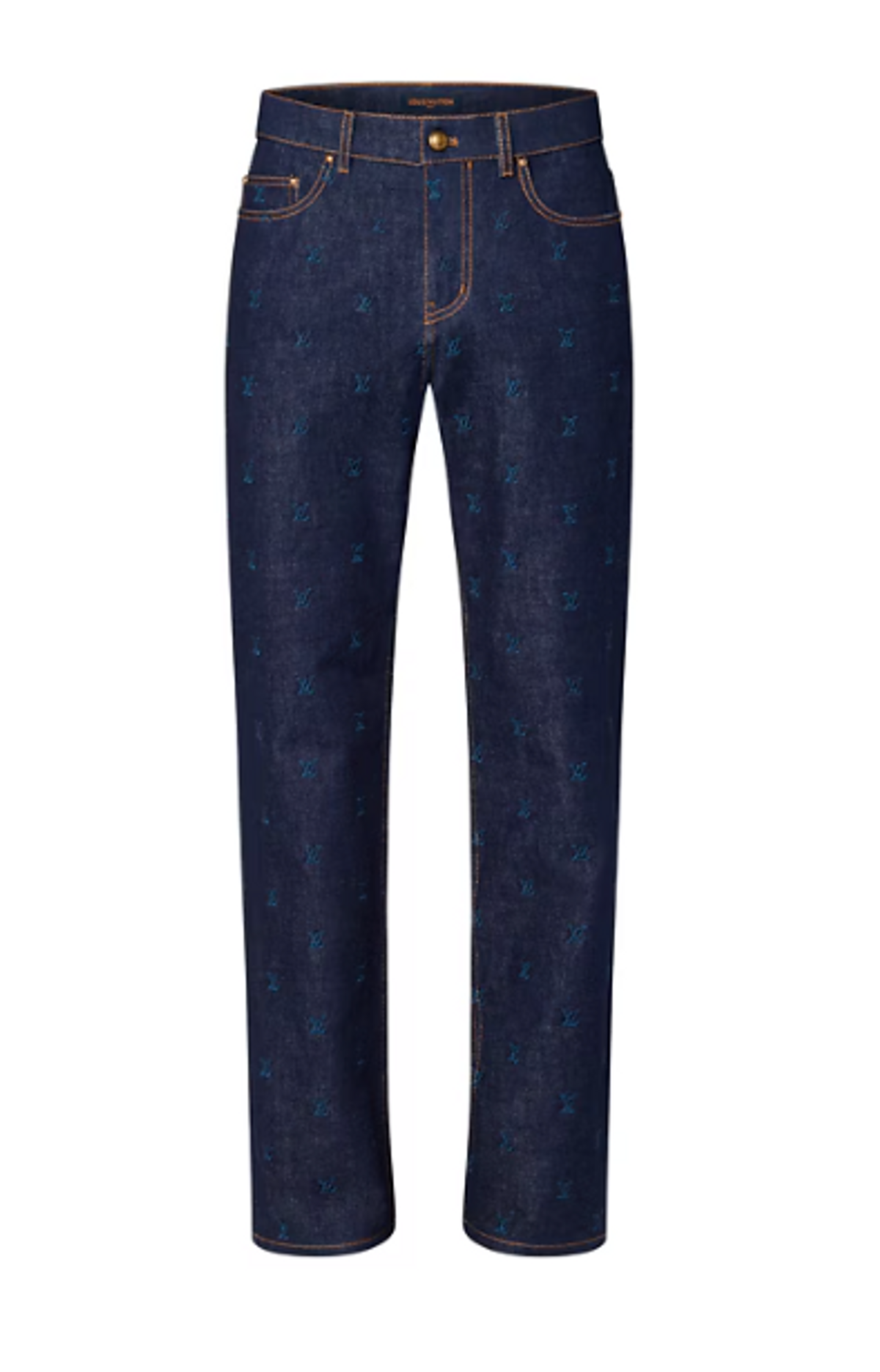 Louis Vuitton LV Blason Embroidered Denim Pants