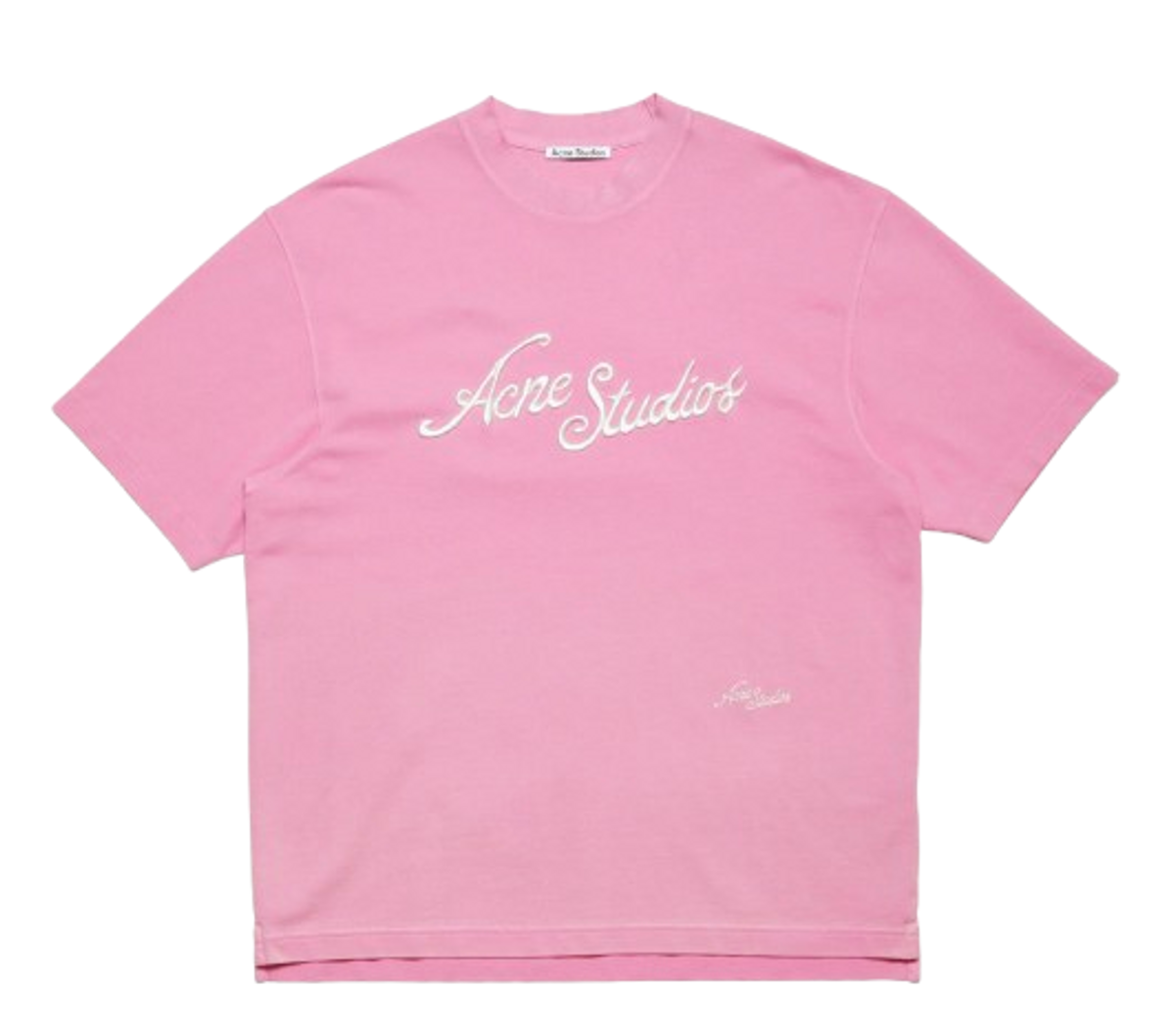 Acne Studios Pink Relaxed Fit Logo T-shirt In Bp5 Bubble