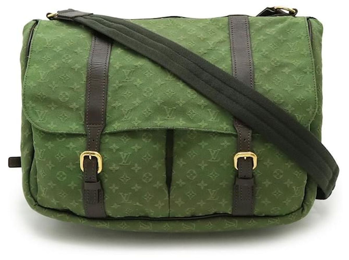 Louis Vuitton Monogram Mini Sac Maman Shoulder Bag Green Khaki