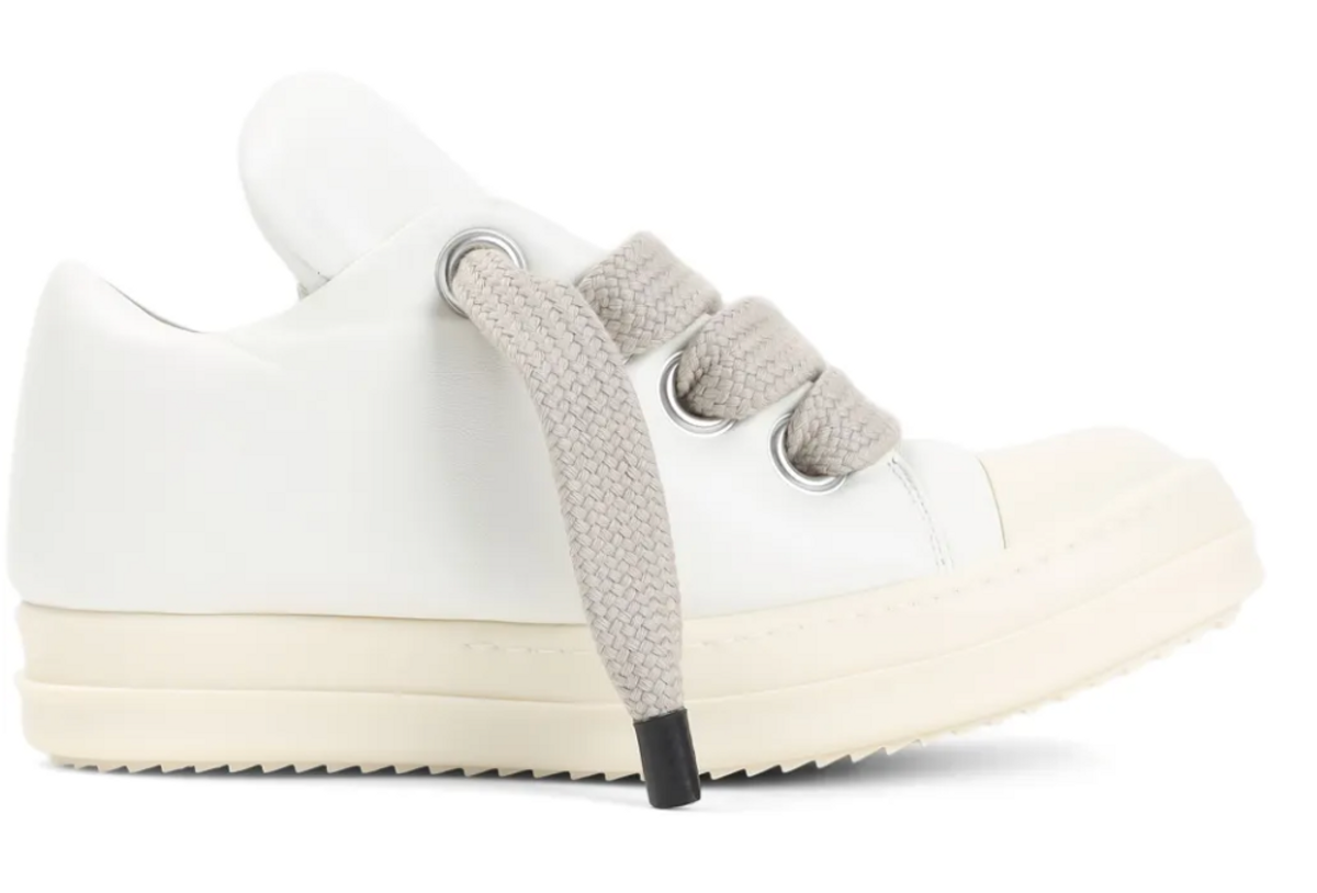 Rick Owens Jumbo Laces White Sneakers