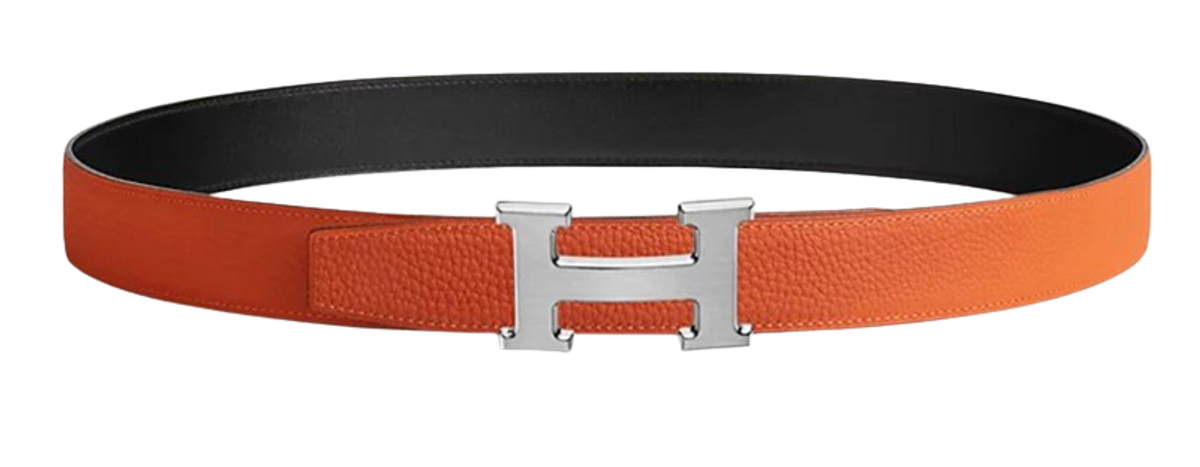 Hermes H belt buckle & Reversible leather strap
