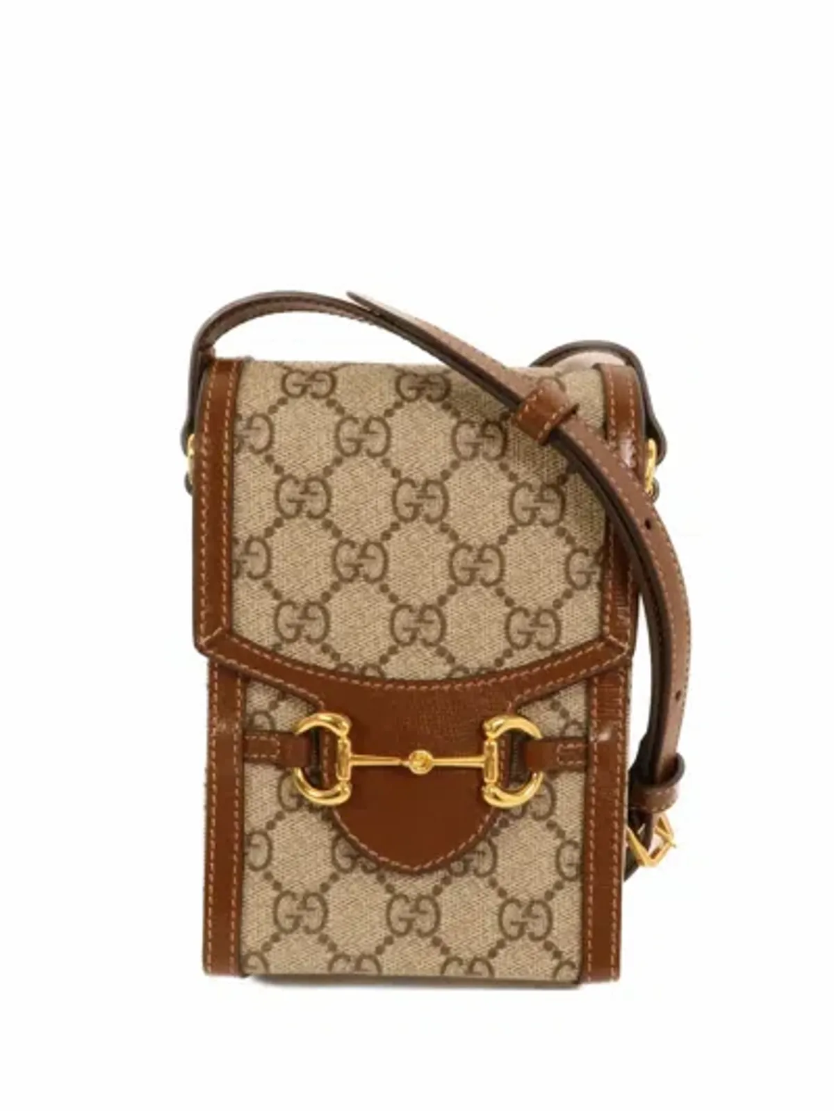 Gucci Horsebit 1955 Gg Shoulder Bag In Neutral
