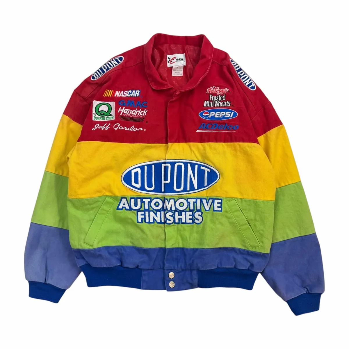 Vintage Jeff Gordon Nascar Dupont Racing Jacket Multicolor