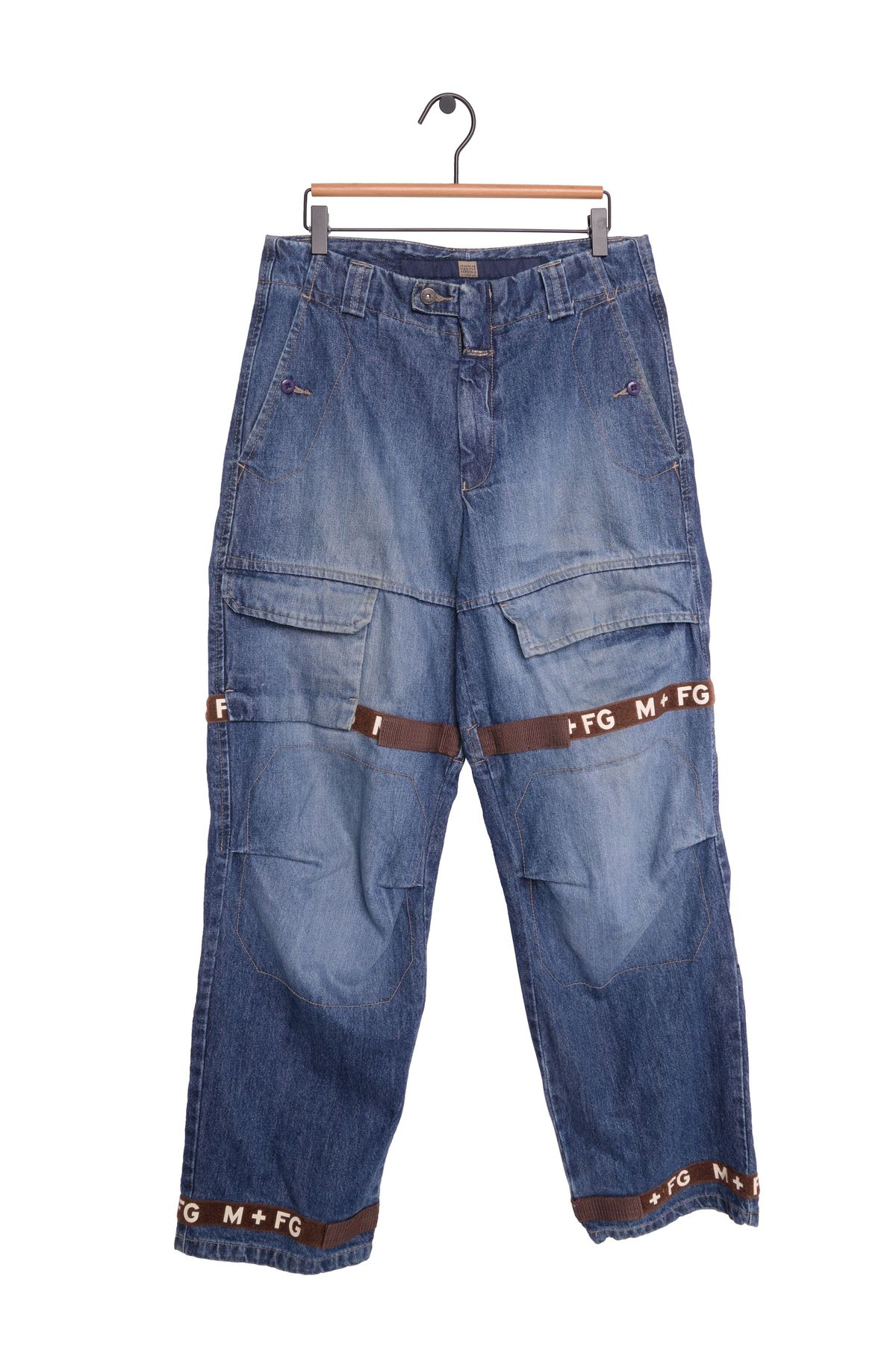 Marithe + Francois Girbaud 1990s Faded Girbaud Cargo Jeans