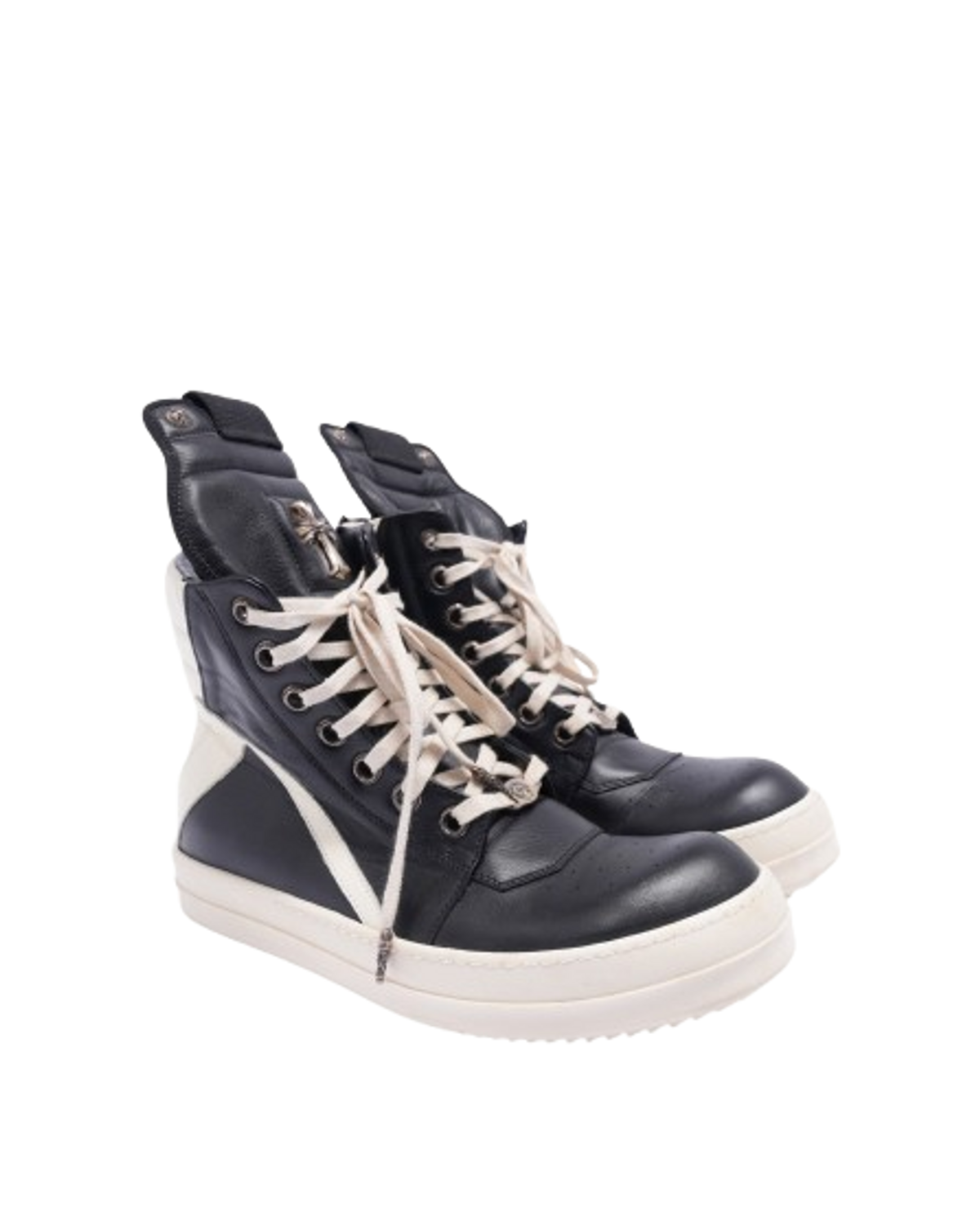 Rick Owens × Chrome Hearts Silver Embellished Geobaskets