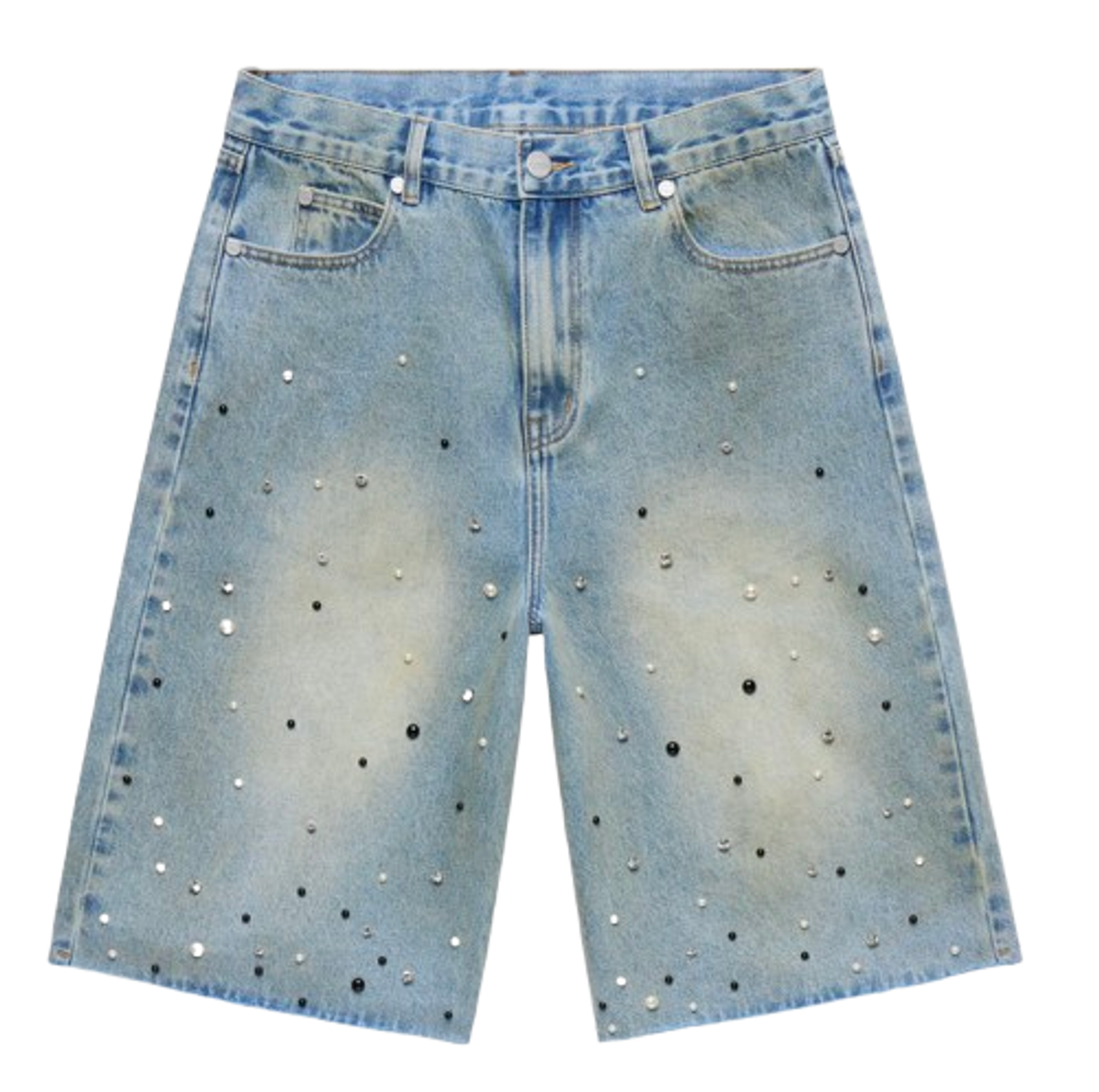 Homme + Femme Gemstone Denim Shorts