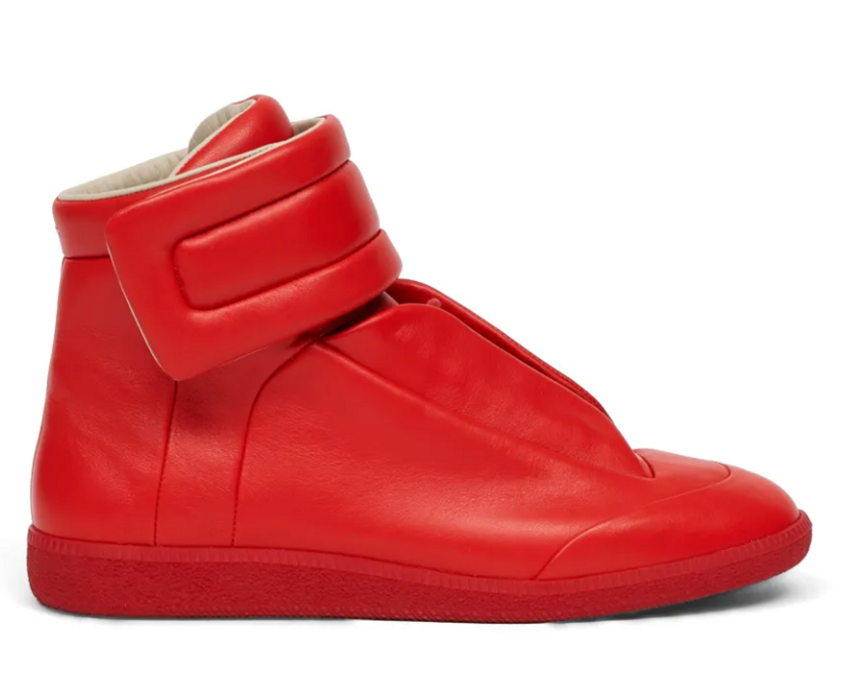 Maison Margiela Future Low Sneakers Ankle Length Rubber Sole In Red