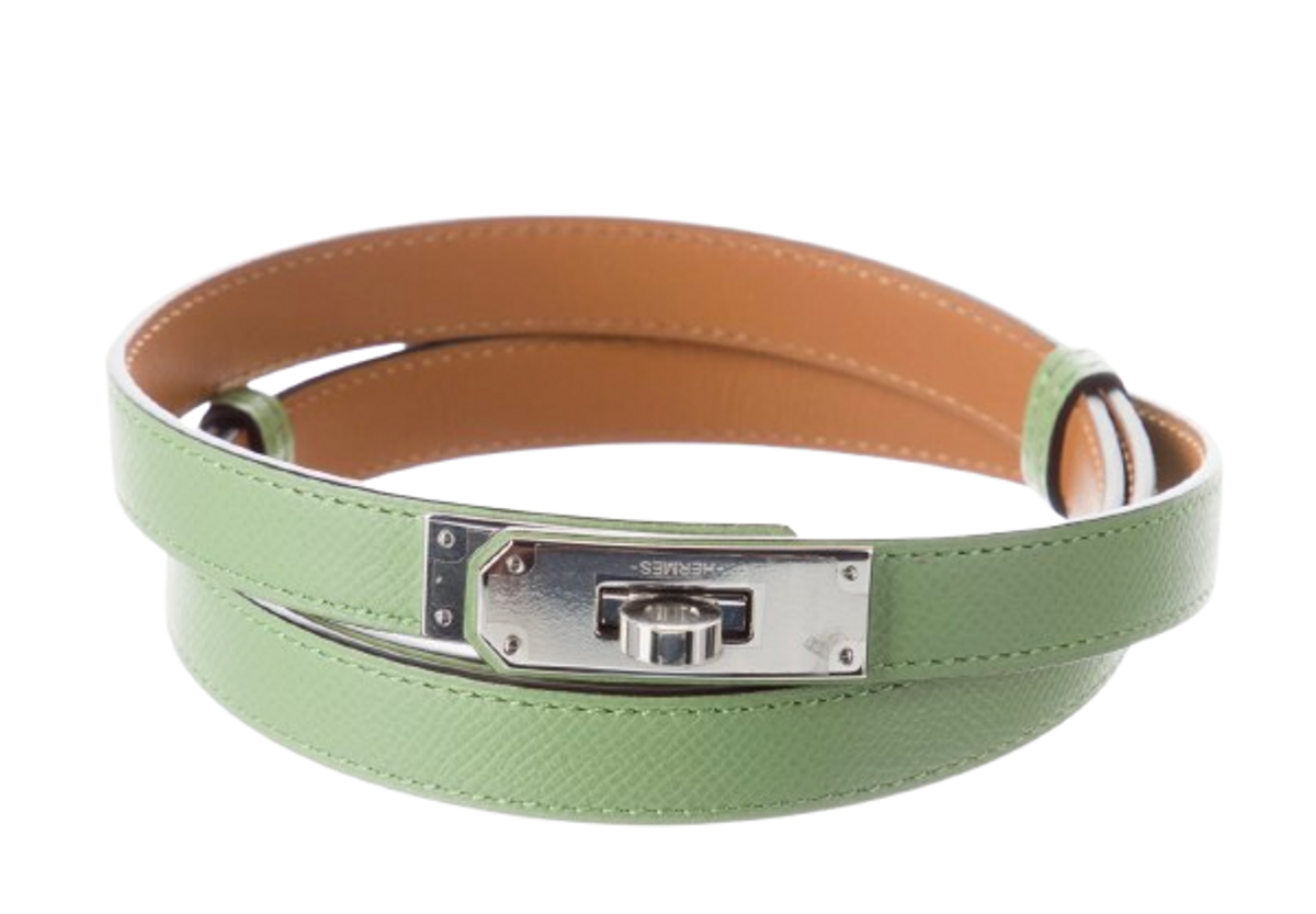 Hermes Green Leather Kelly Belt