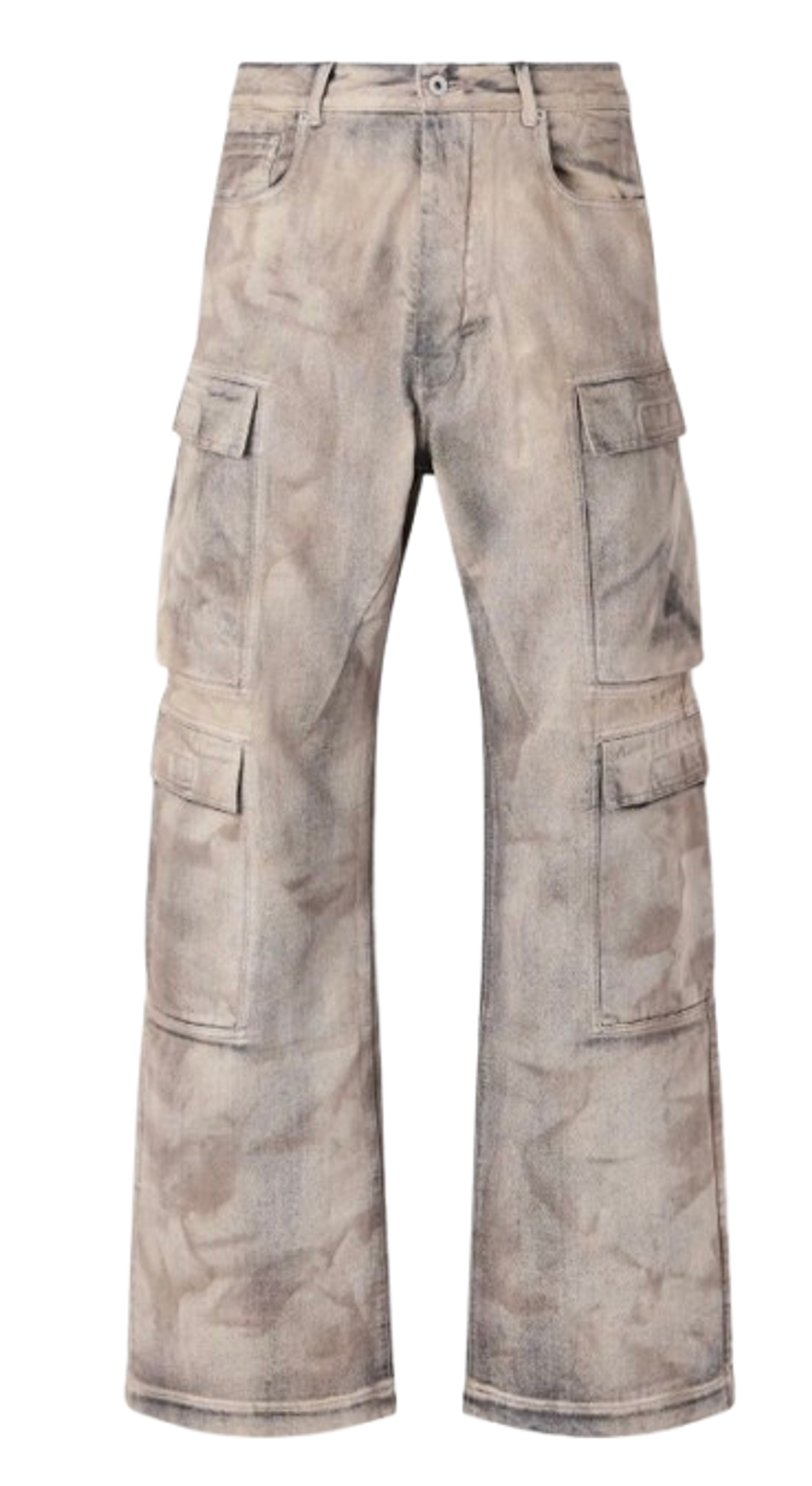 Rick Owens Gray Temple Double Cargo Jeans