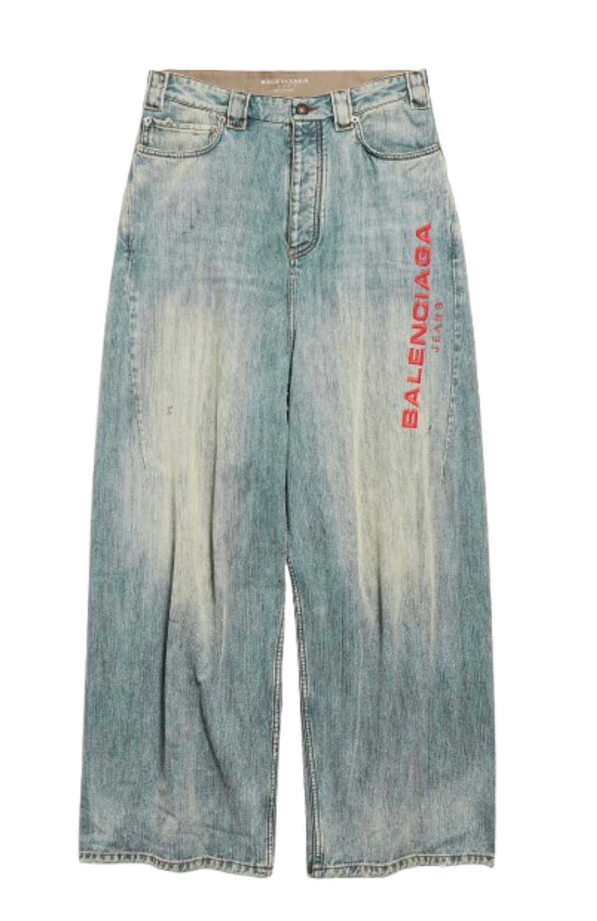 Balenciaga Baggy Pants in light blue Italian ring denim