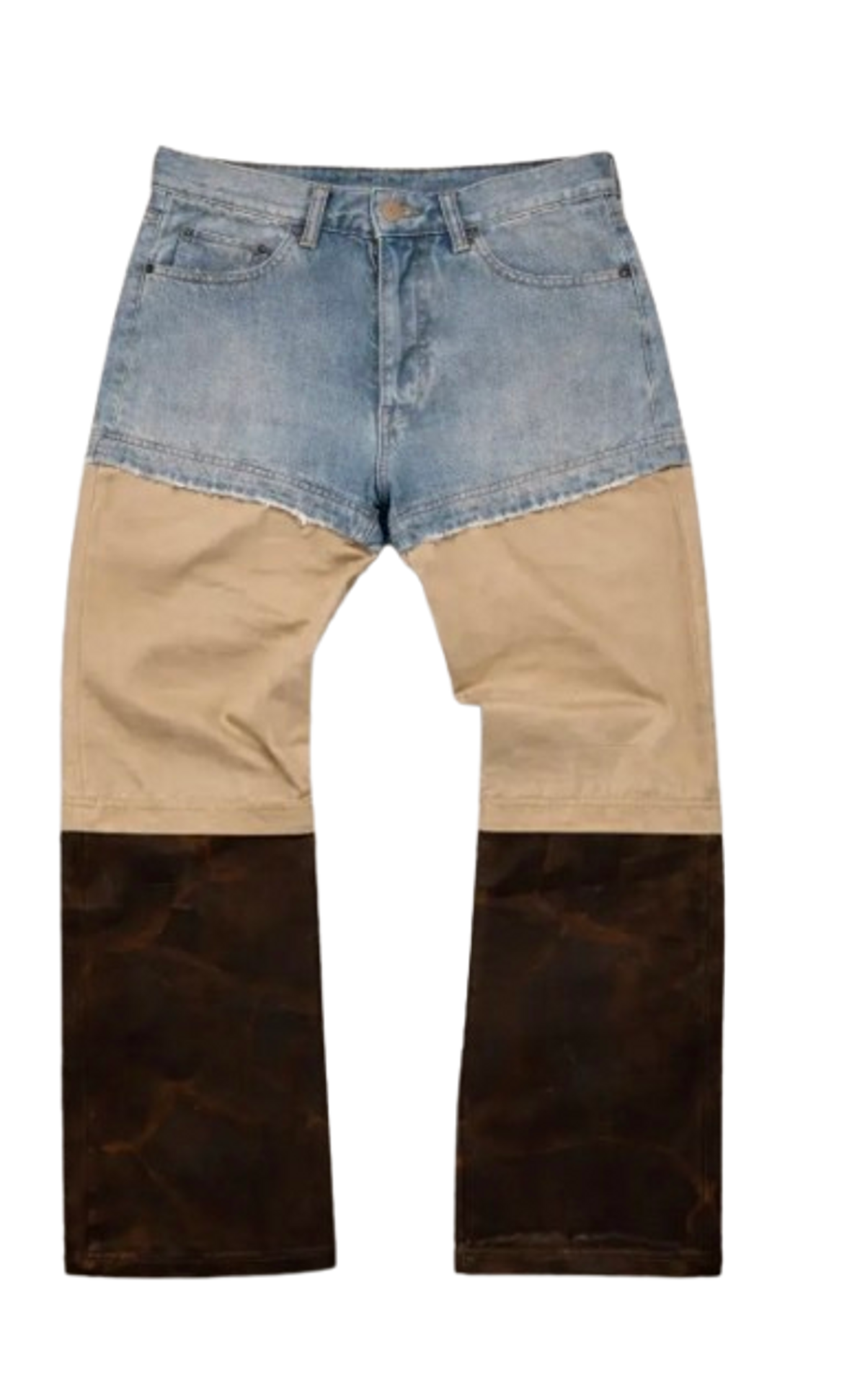 Balenciaga SS18 Leather Convertible Jeans