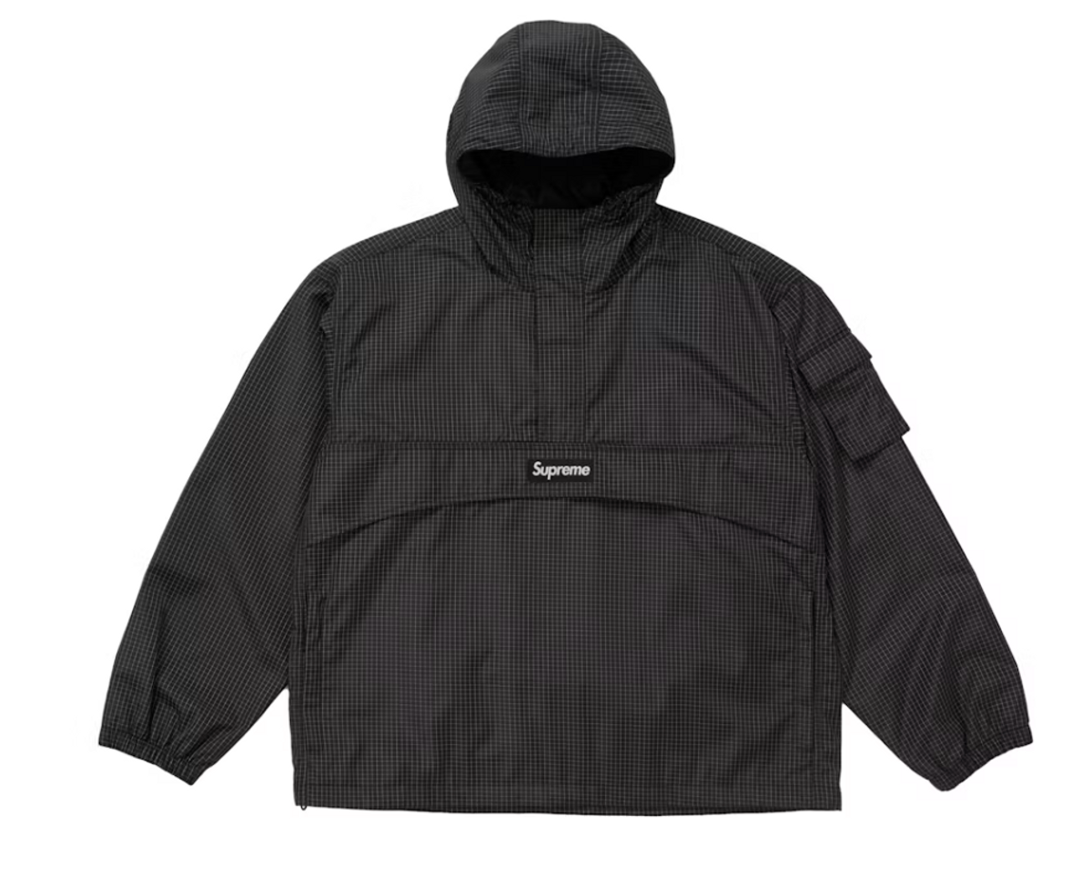 Supreme Reflective Ripstop Anorak Black