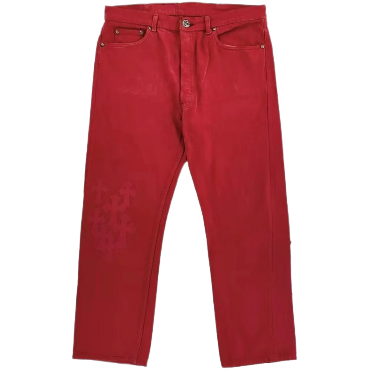 Chrome Hearts Paris Exclusive Jeans Red