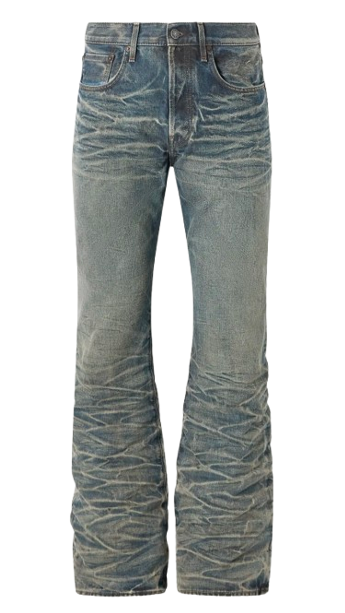 Acne Studios Washed Whiskered Straight-Leg Jeans