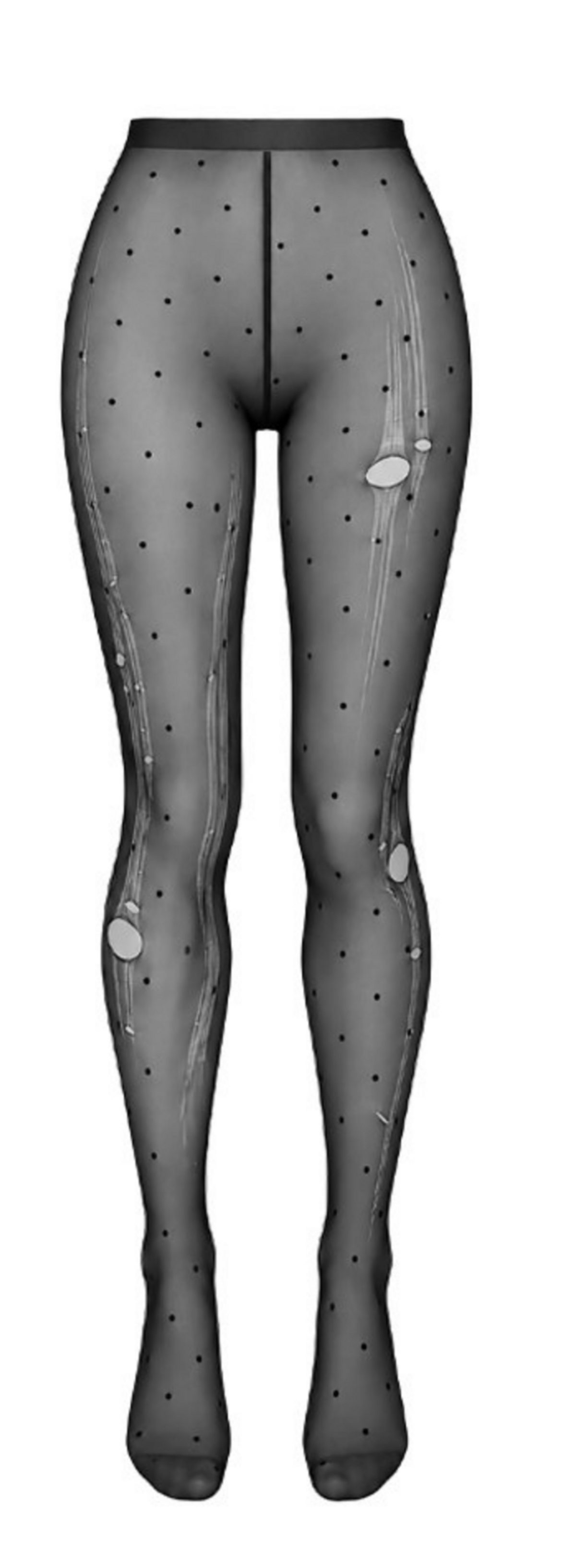 Maison Close Plumetis Glossy polka dot tights