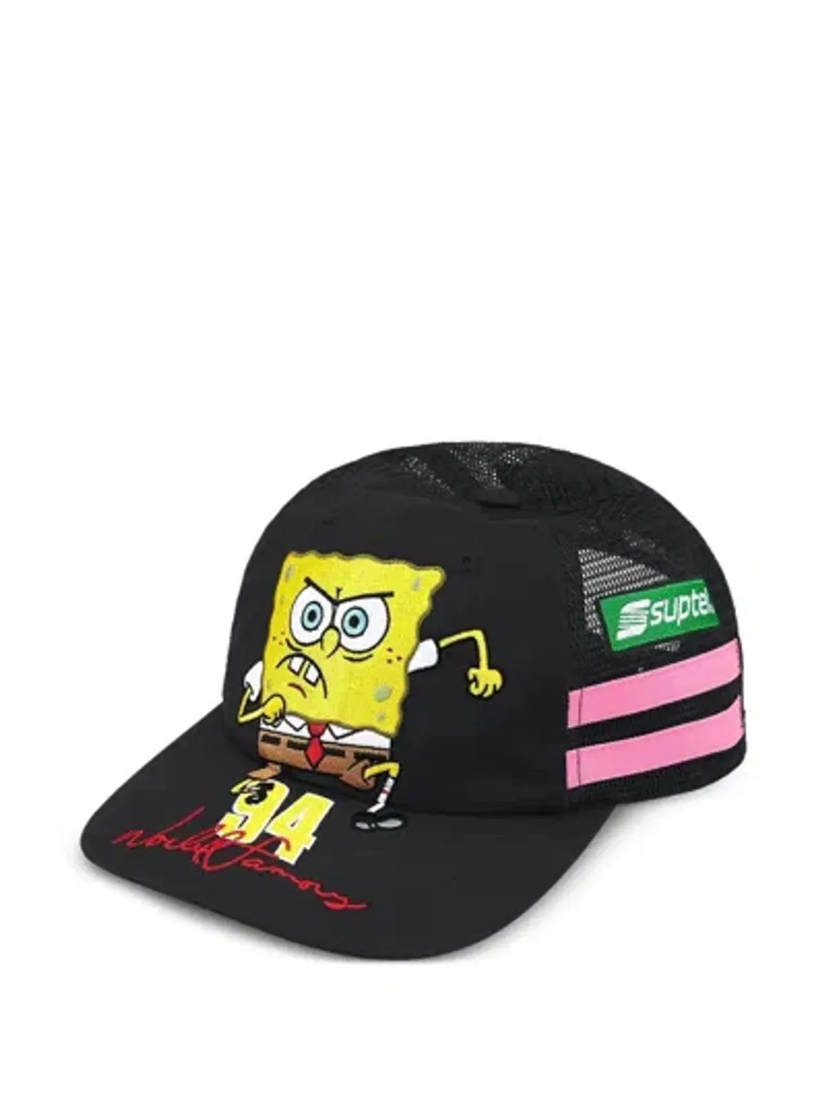 Supreme × Jeff Hamilton Spongebob Square Pants Logo-print Baseball Cap In Black