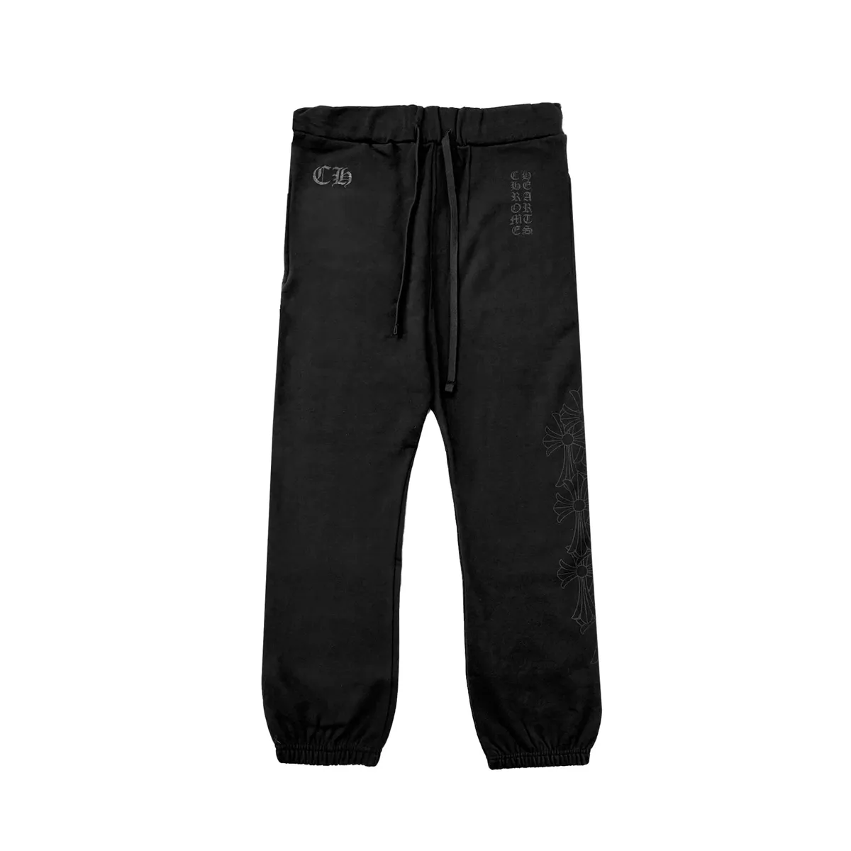 Chrome Hearts Miami Black Script Cross Sweatpants