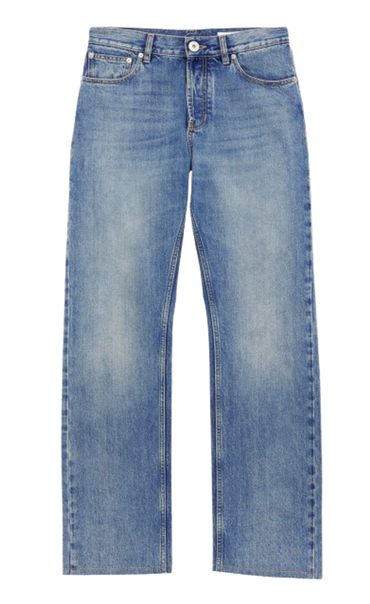Alexander McQueen Straight Leg Jeans in Washed Blue