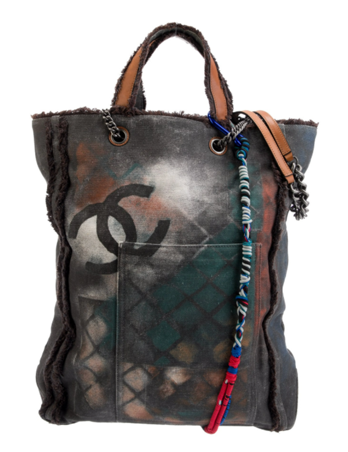 Chanel 2014 Graffiti Backpack In Gray