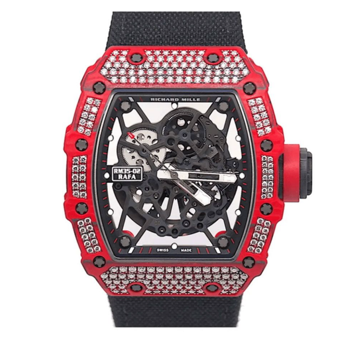 Richard Mille RM 35-02 Red Quartz TPT Rafael Nadal Skeleton Dial