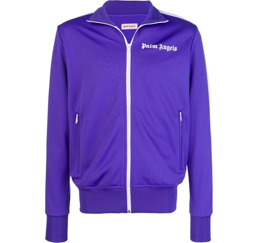 Palm Angels Zipped Track Jacket in Purple