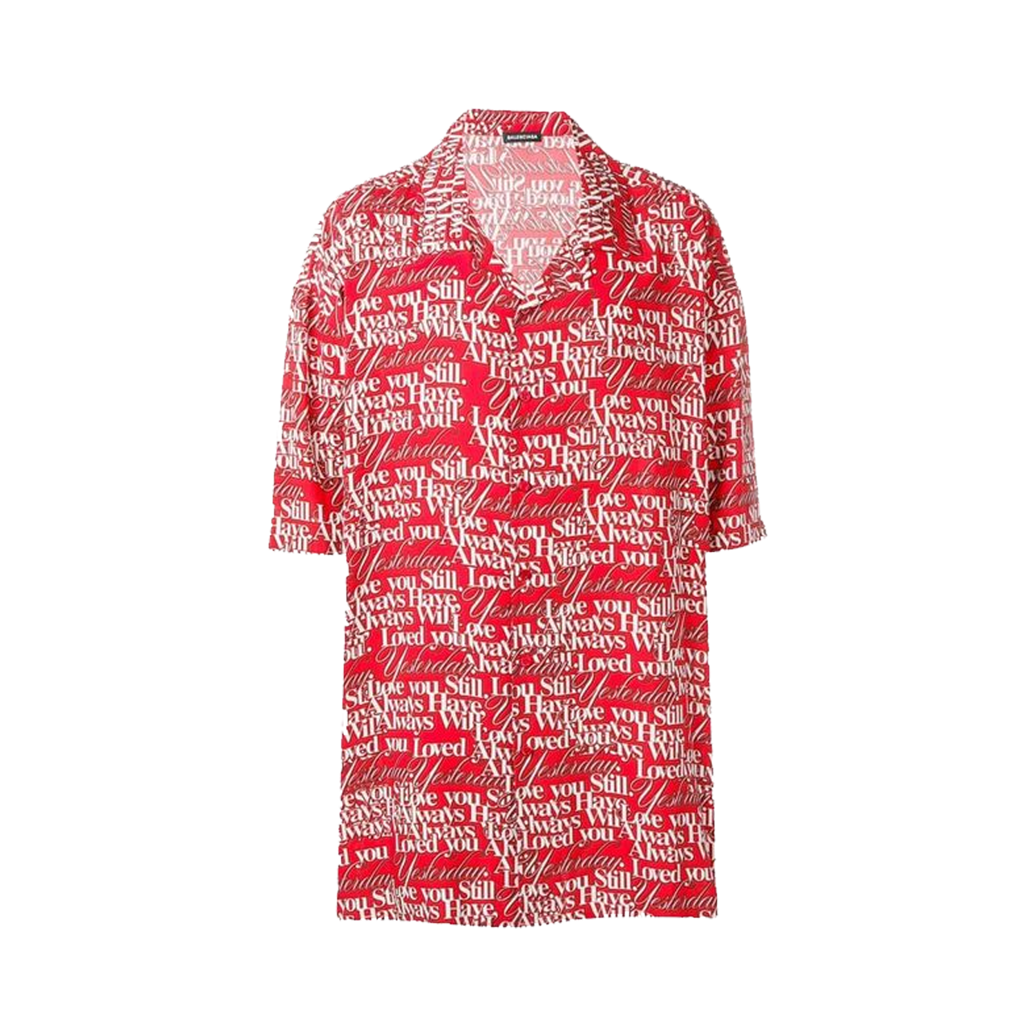 Balenciaga Poem-Print Oversized Shirt